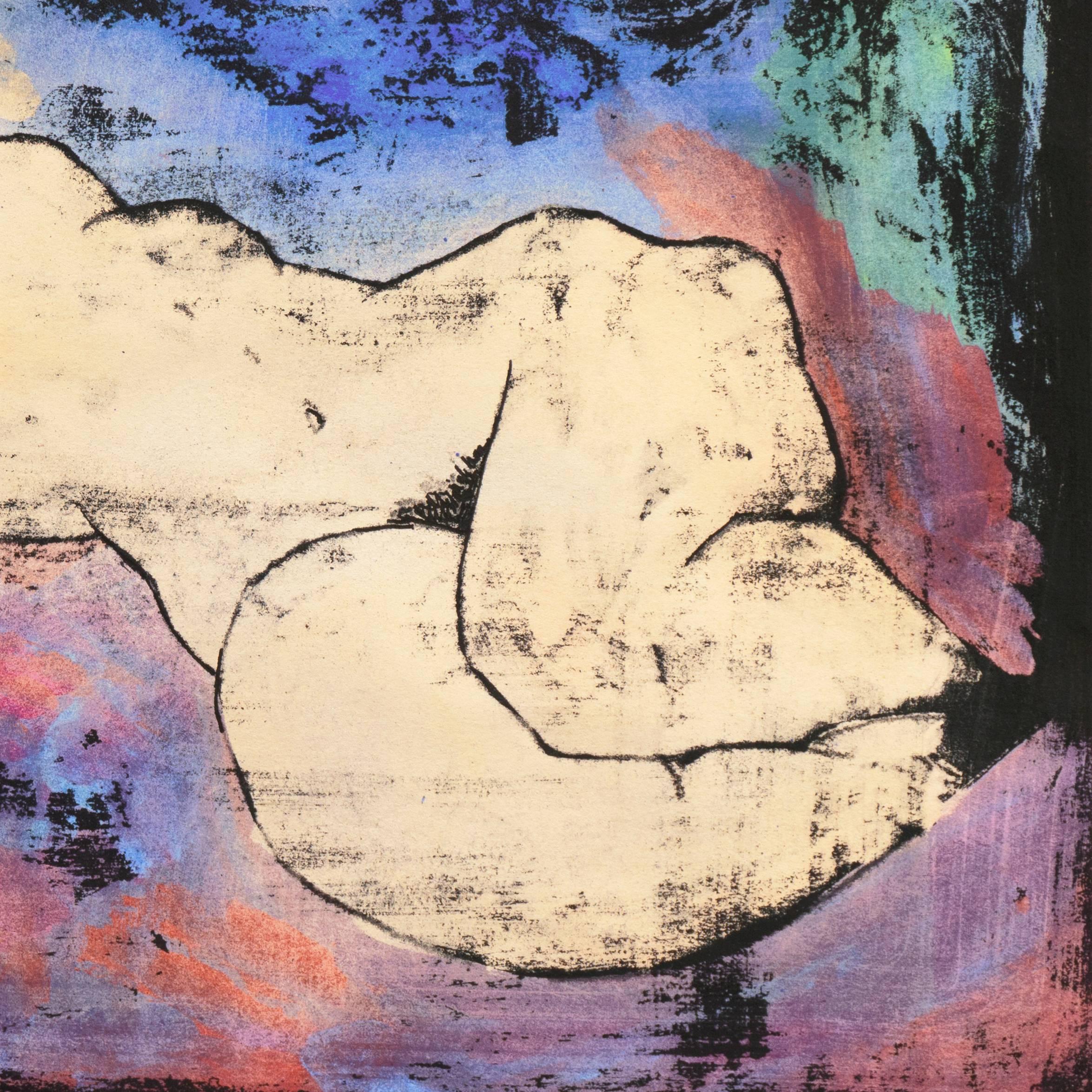 'Reclining Nude', Glasgow School of Art, Dundee, Post-Impressionist Figural For Sale 2