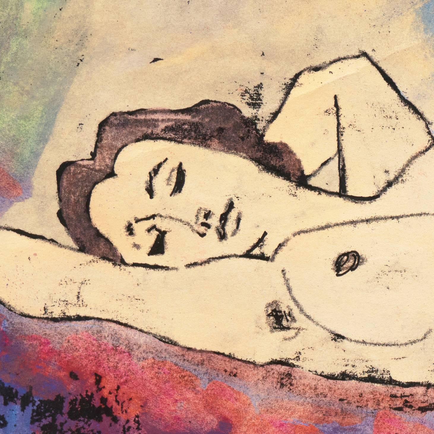 'Reclining Nude', Glasgow School of Art, Dundee, Post-Impressionist Figural For Sale 4
