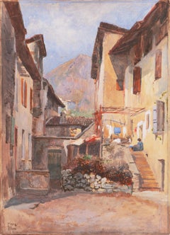'Alpine Landscape in Piedmont', Munich School Professor