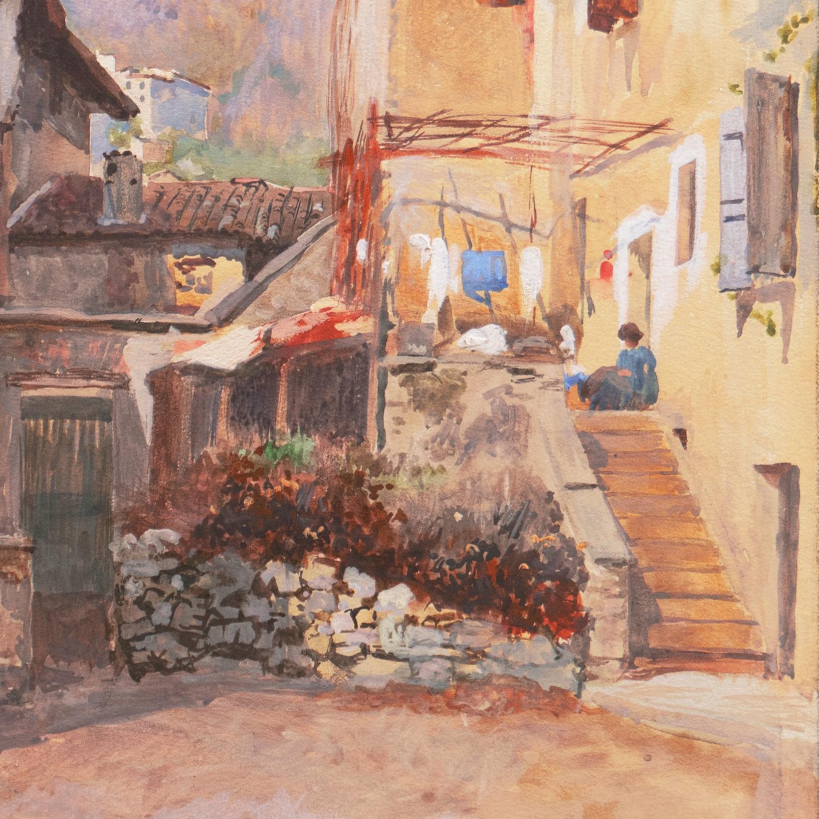 'Alpine Landscape in Piedmont', Munich School Professor For Sale 2