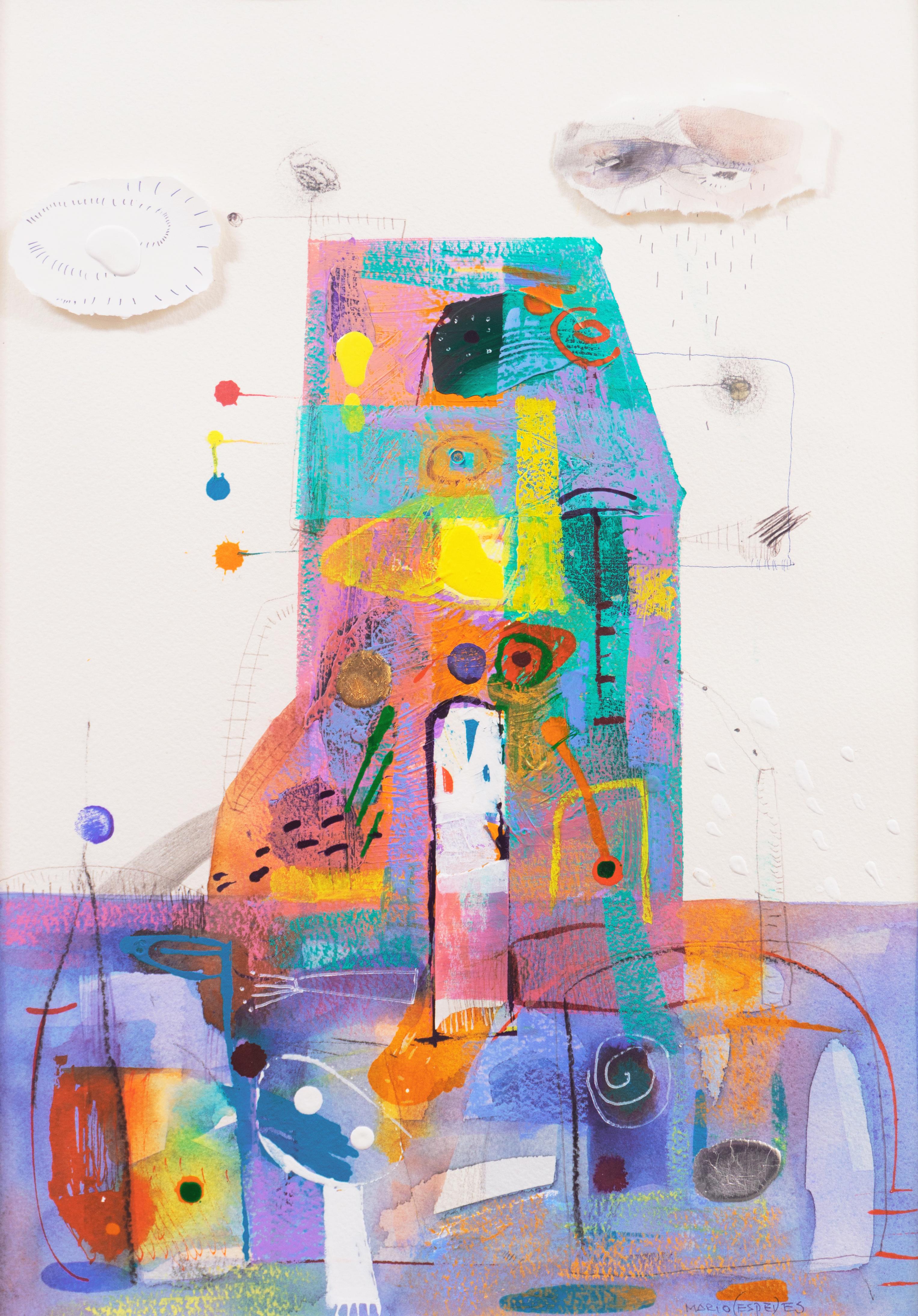 Paisaje de ensueño", Bolivia, Brasil, California, Bienal de Sao Paulo, UNESCO - Mixed Media Art de Mario Cespedes