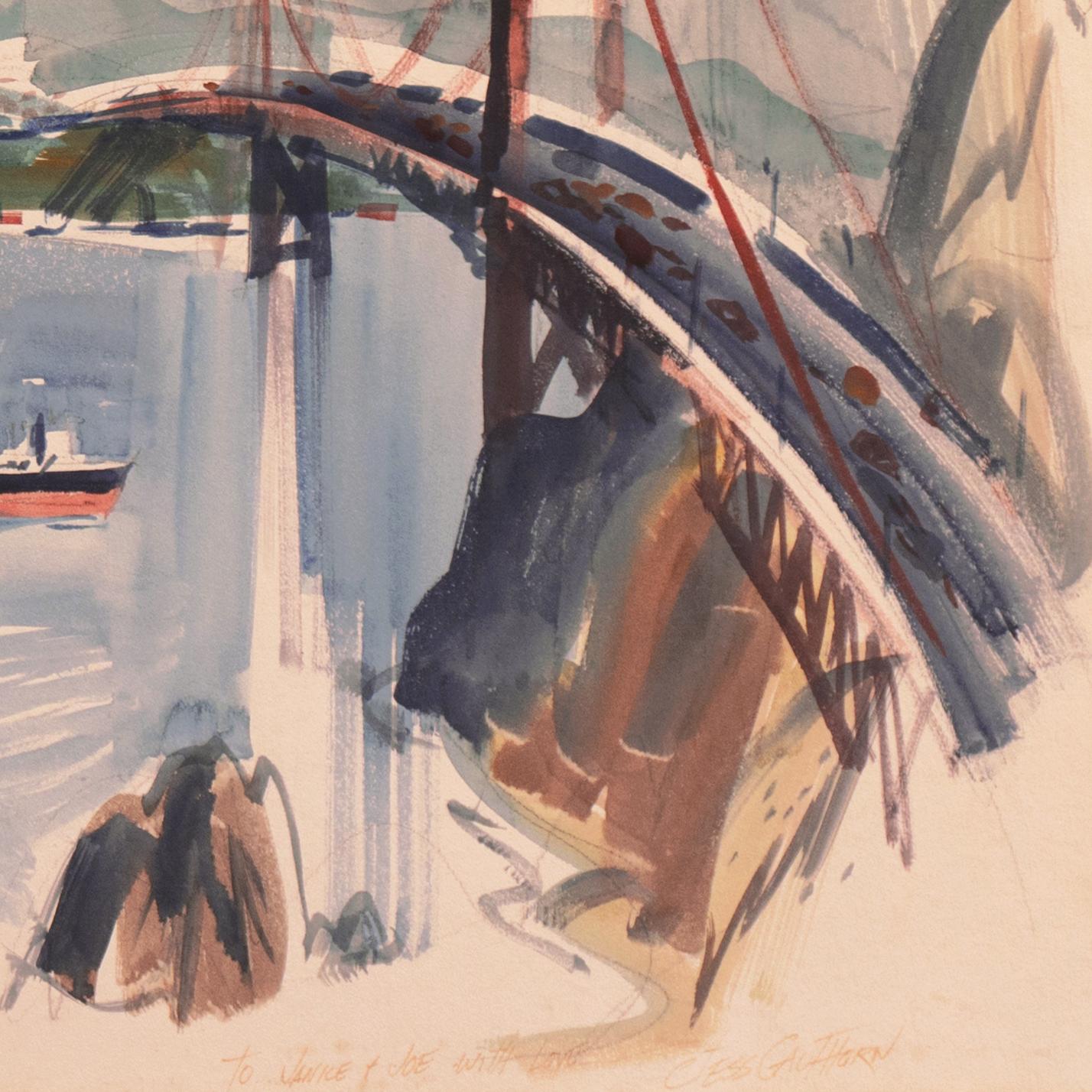 'San Francisco from Marin', Seattle, SAM, Frye Museum, Golden Gate, Sausalito - Art by Jess Cauthorn