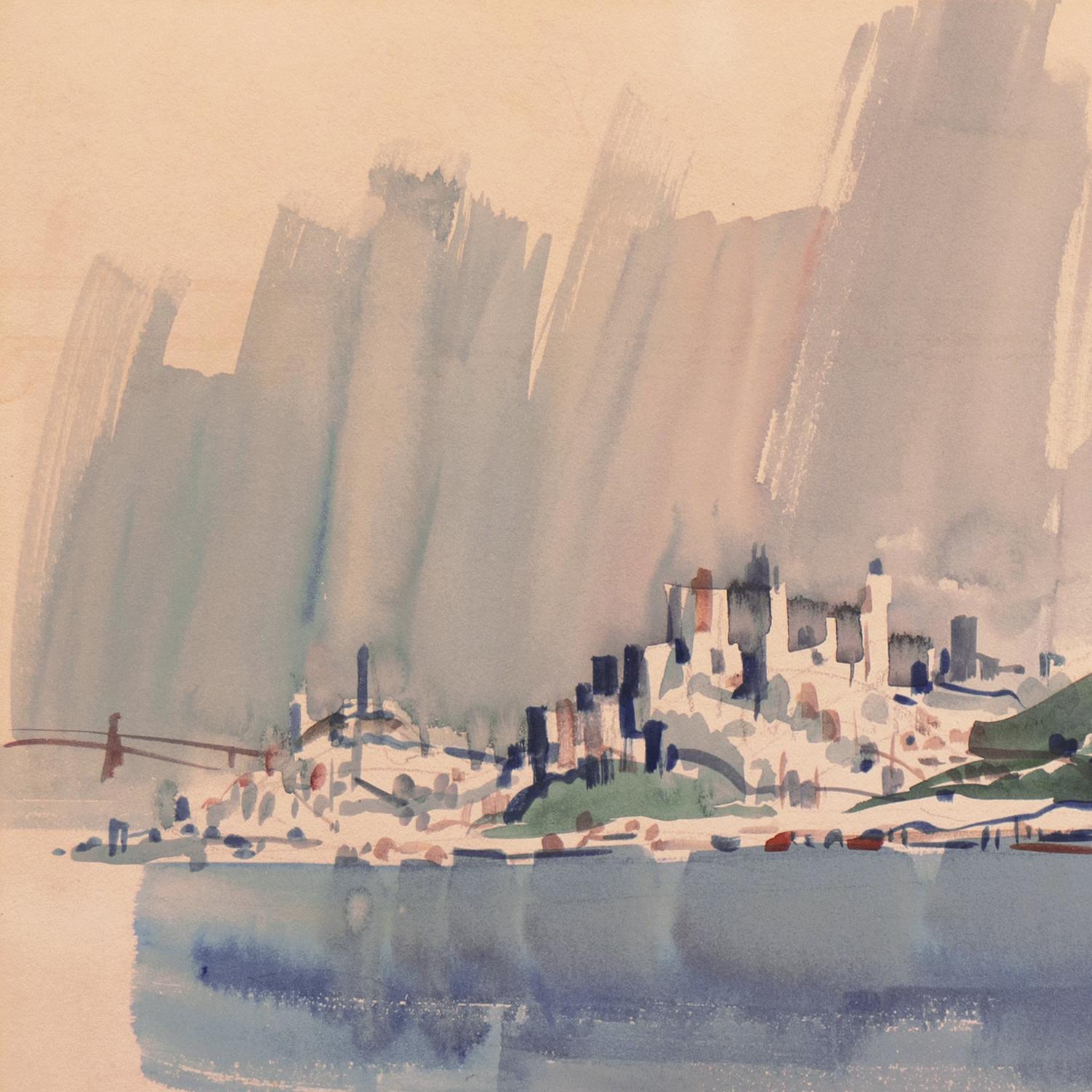 'San Francisco from Marin', Seattle, SAM, Frye Museum, Golden Gate, Sausalito For Sale 1