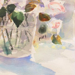 'Still Life of Roses', Post Impressionist California Woman Artist, SWA