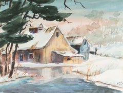 Landschaftszeichnungen und -aquarelle