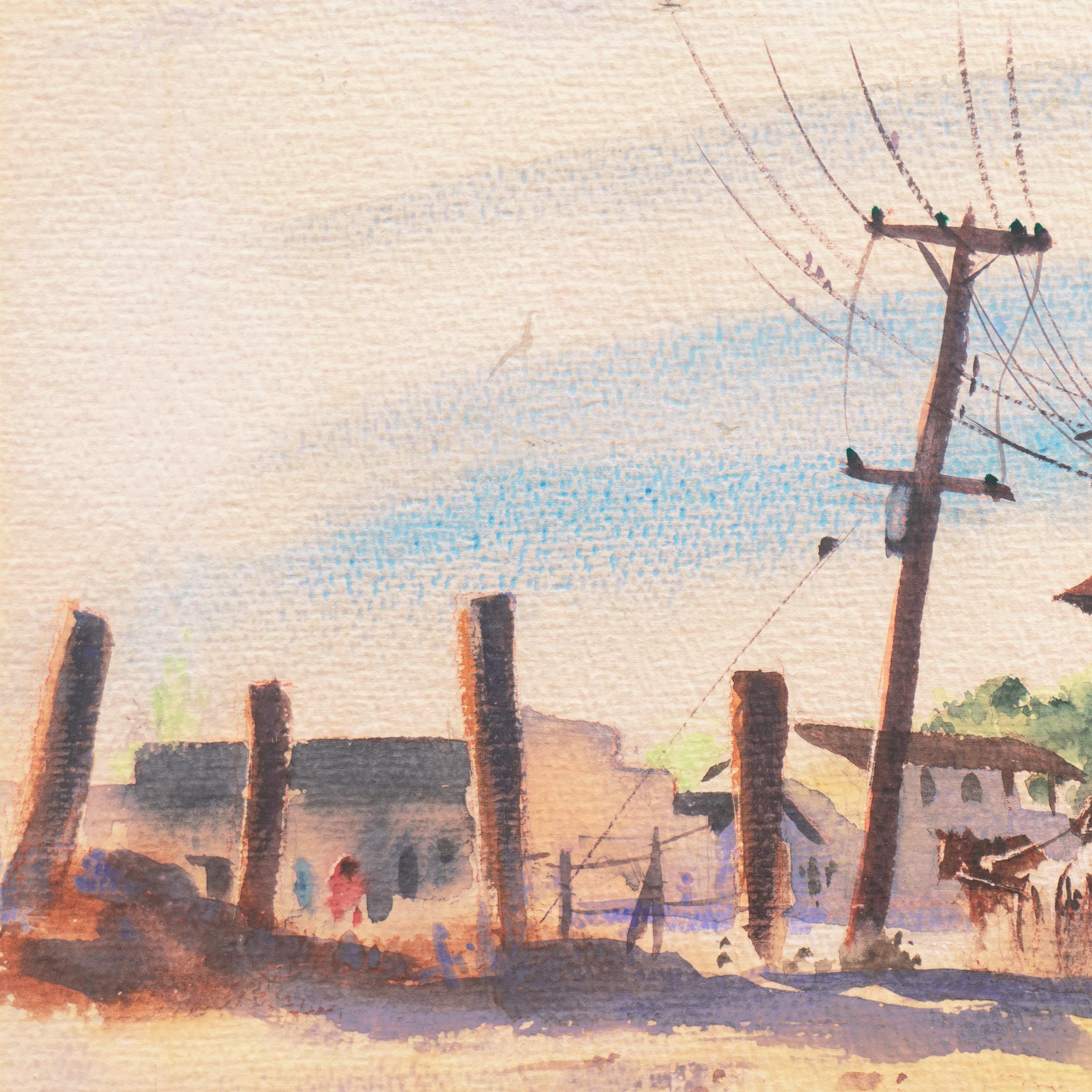 „Taos“, American Watercolor Society, Chouinard, New York, Art Student's League im Angebot 2