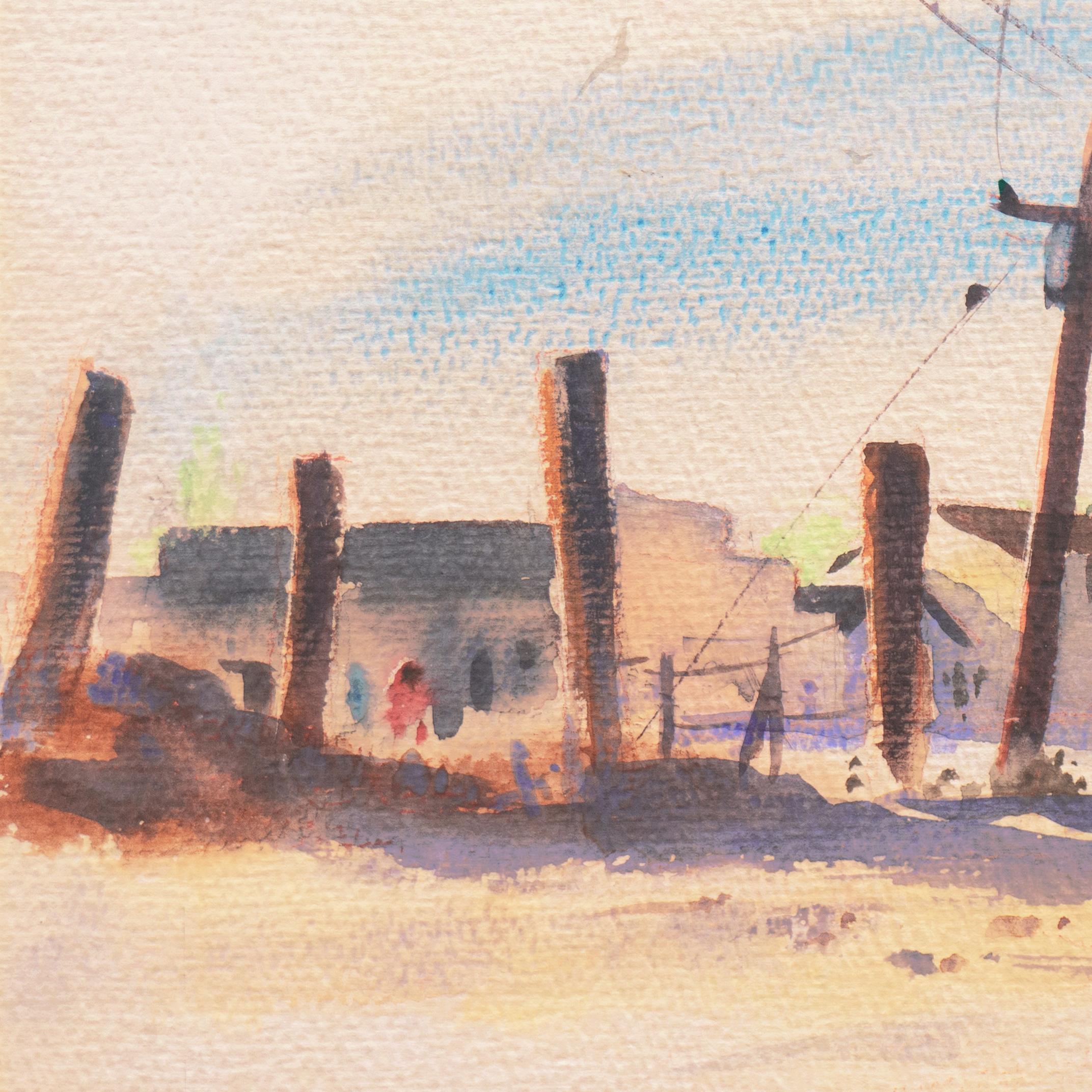 „Taos“, American Watercolor Society, Chouinard, New York, Art Student's League im Angebot 3