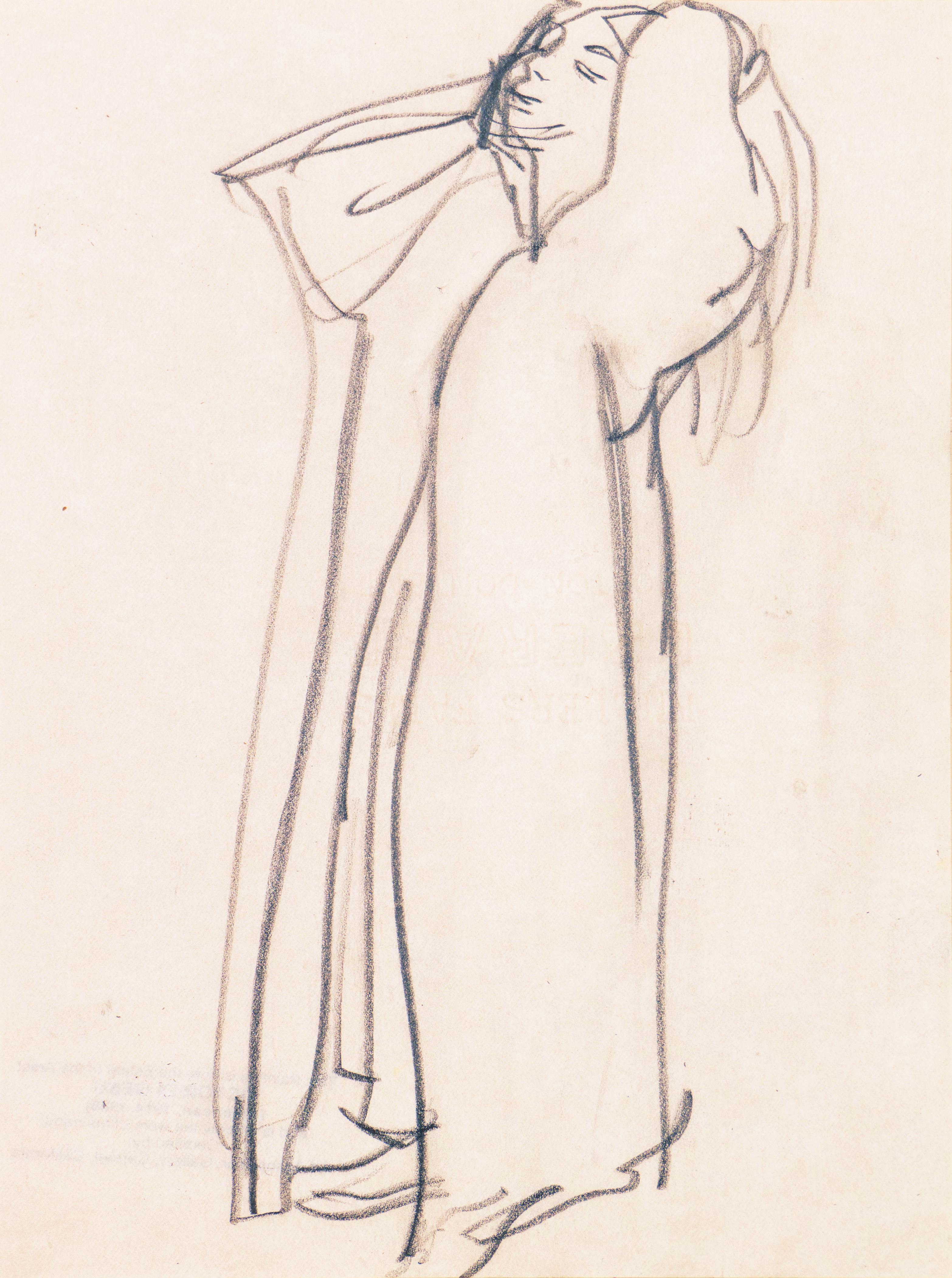Victor Di Gesu Figurative Art - 'Woman Standing', Paris, Louvre, Salon d'Automne, Ac. Chaumière, LACMA, SFAA