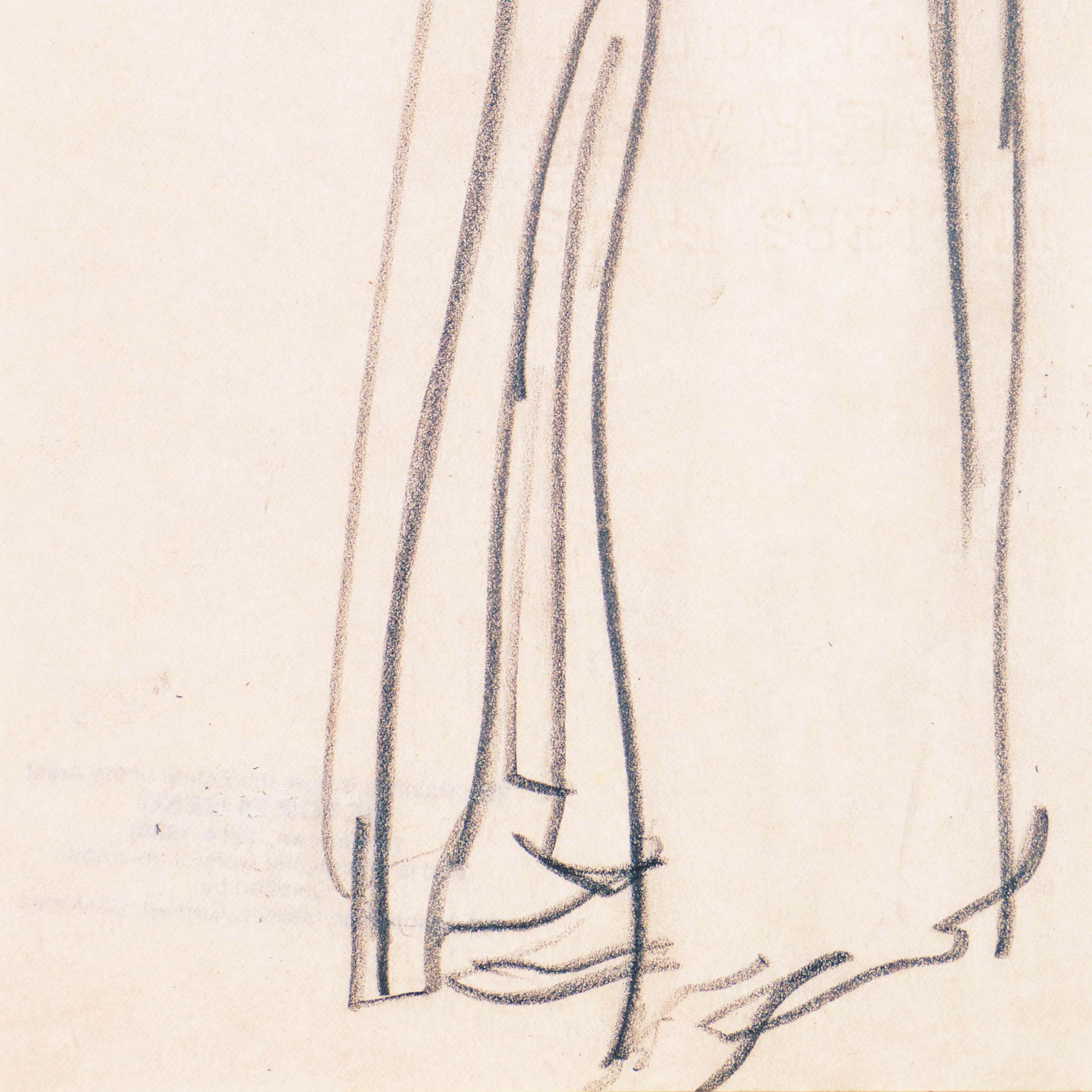 'Woman Standing', Paris, Louvre, Salon d'Automne, Ac. Chaumière, LACMA, SFAA - Post-Impressionist Art by Victor Di Gesu