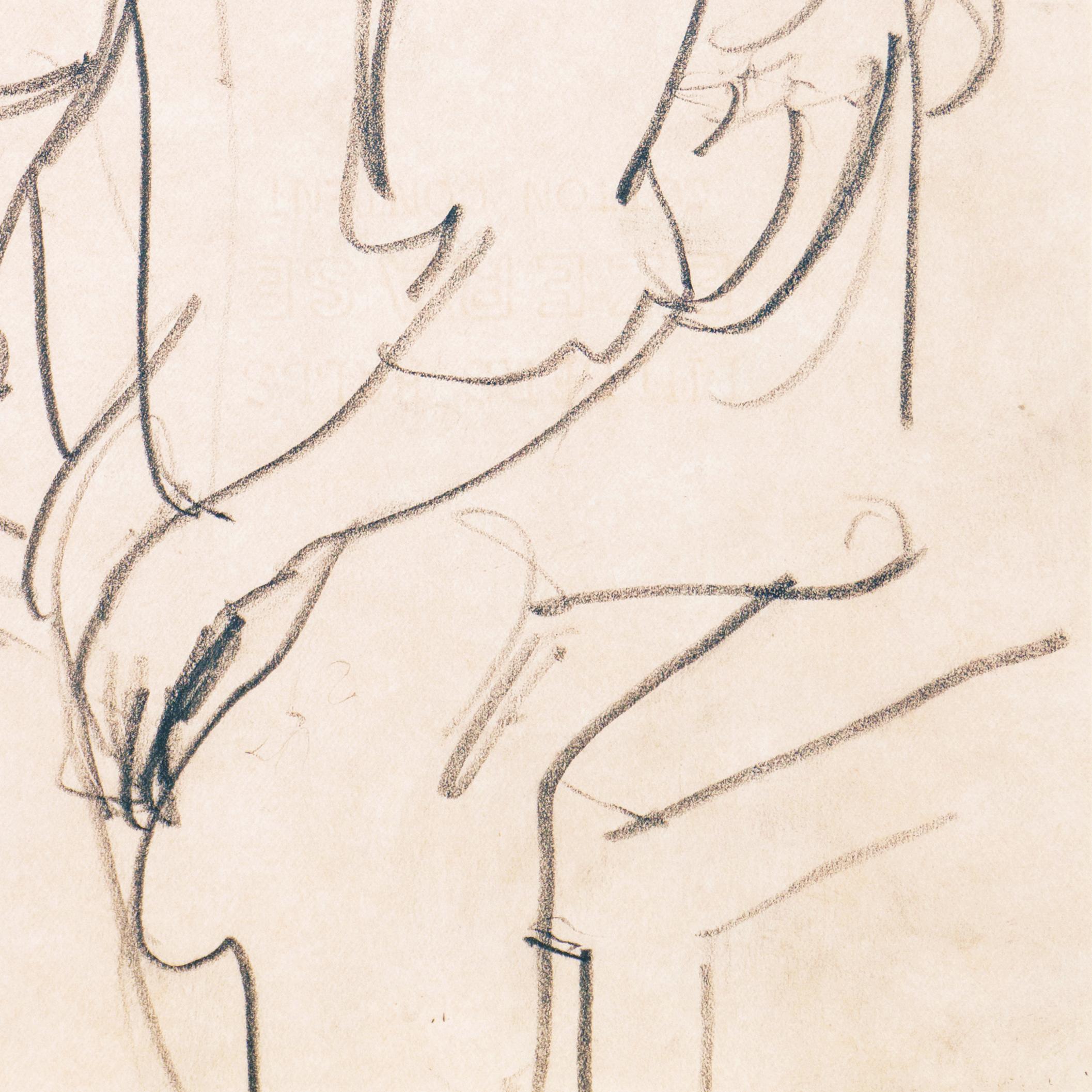 'Woman Seated', Paris, Louvre, Salon d'Automne, Académie Chaumière, LACMA, SFAA - Beige Figurative Art by Victor Di Gesu
