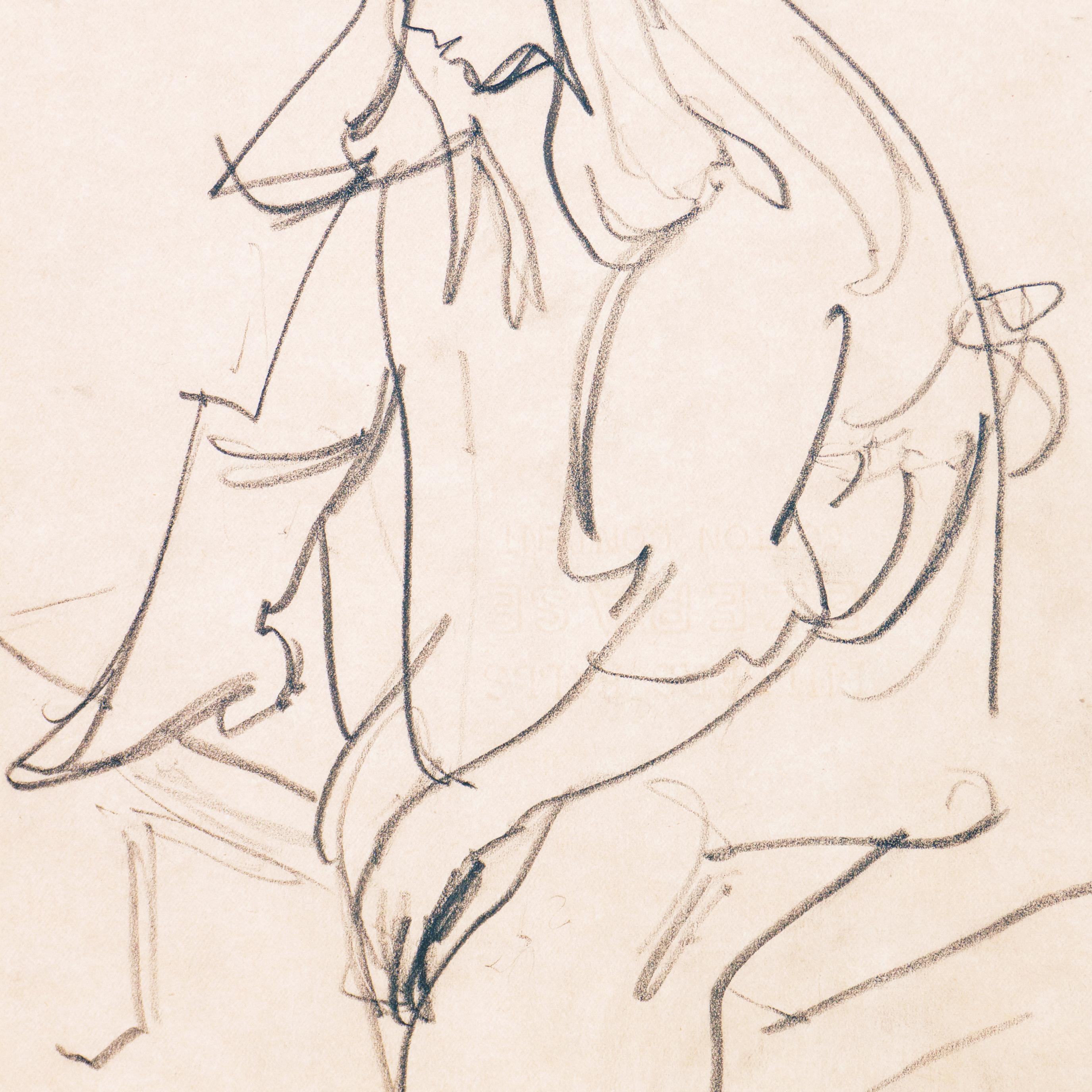 'Woman Seated', Paris, Louvre, Salon d'Automne, Académie Chaumière, LACMA, SFAA For Sale 1