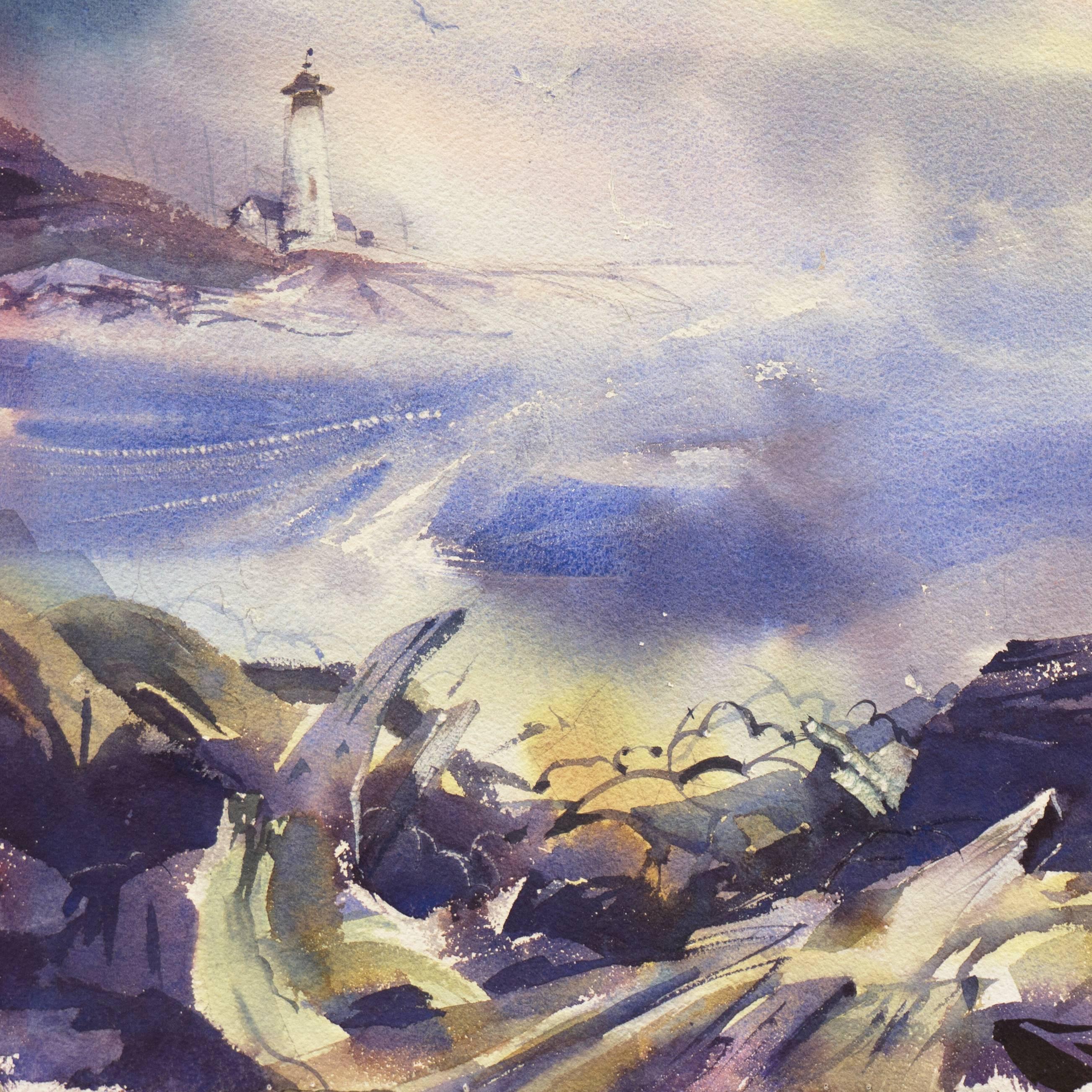 'After the Storm', Impressionist Seascape For Sale 1