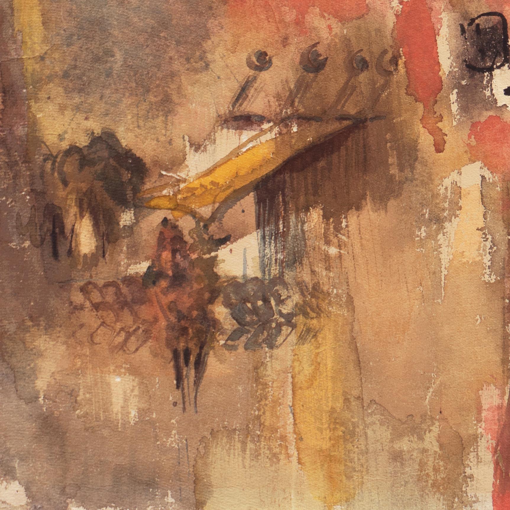 « Village in Tuscany », artiste moderniste californienne, SFAA en vente 1