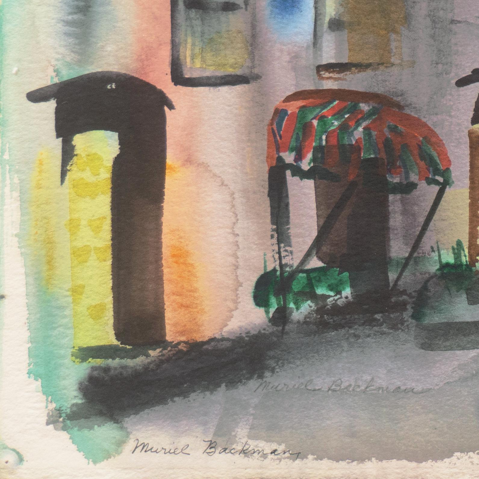 'Main Street, Port Costa', Donna post impressionista californiana, Museo Crocker - Art di Muriel Backman