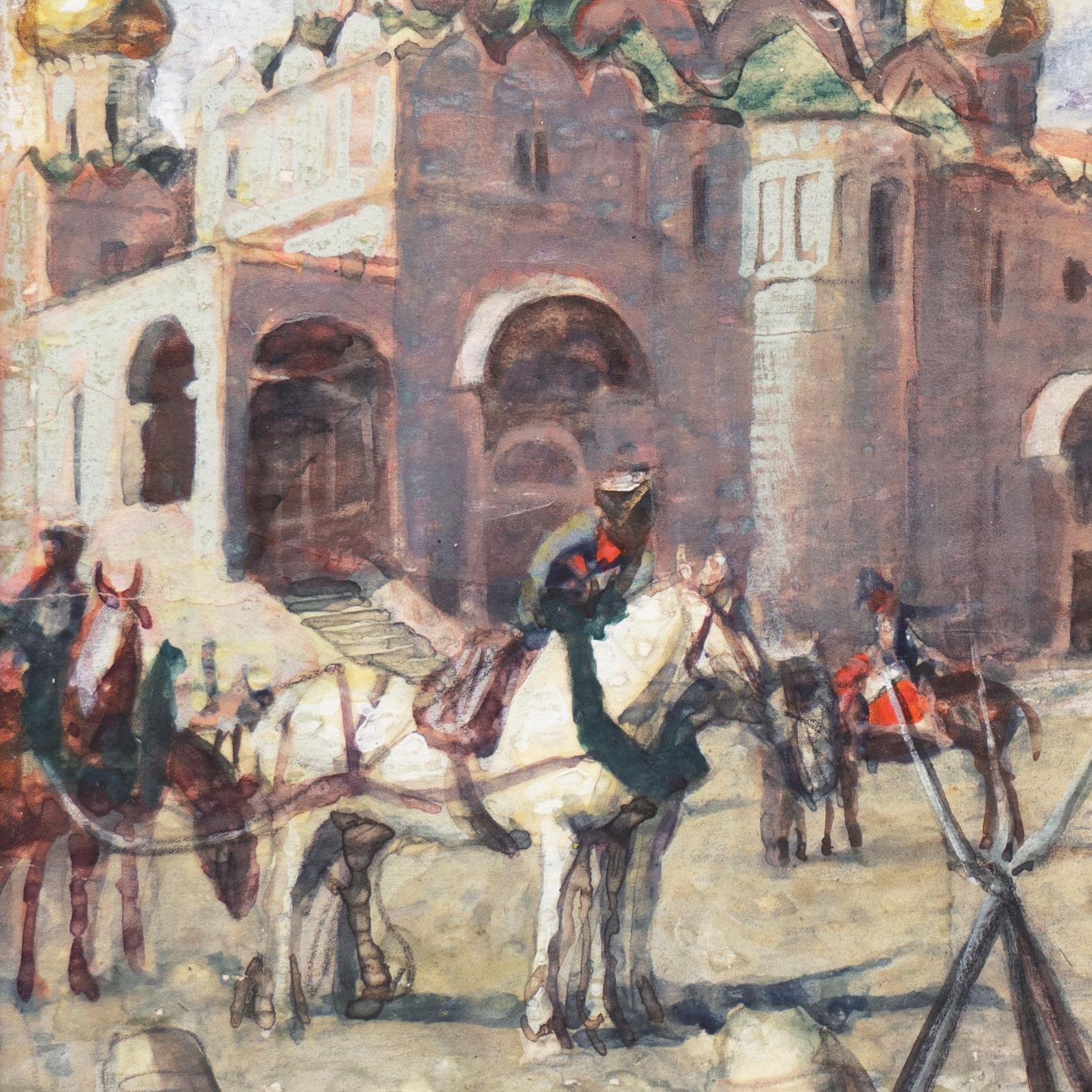 'Napoleonic Guard at the Cathedral of Uspensky Sobor', Moscow, French Militaria For Sale 3