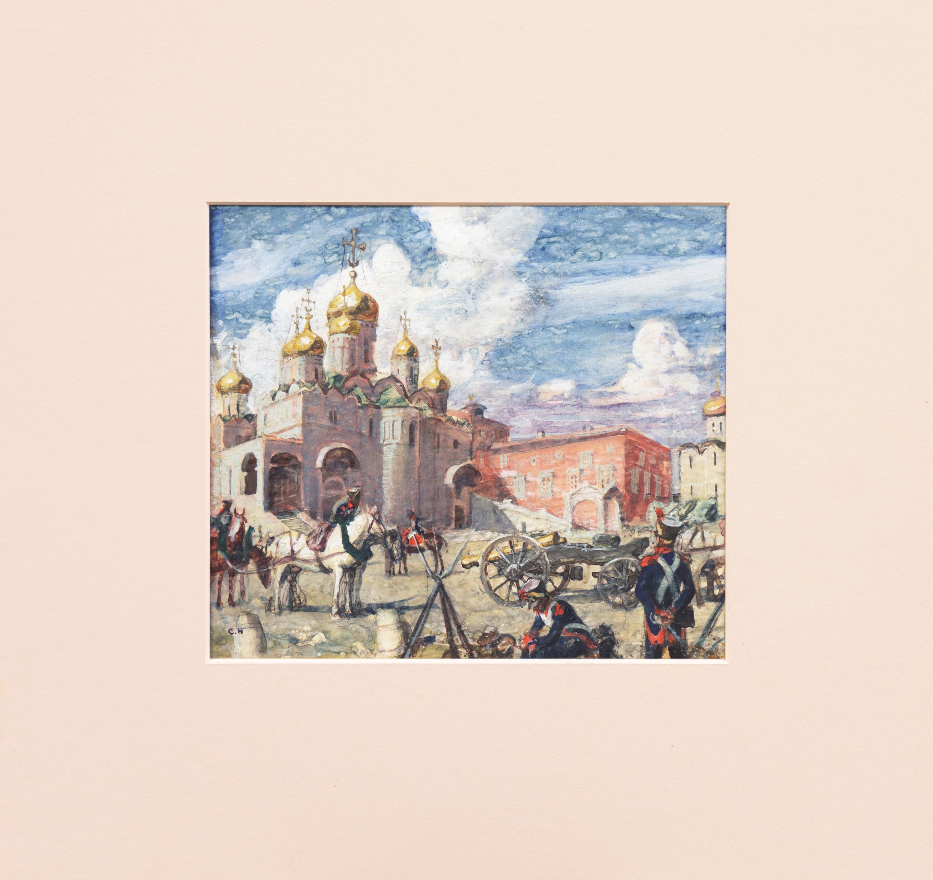 'Napoleonic Guard at the Cathedral of Uspensky Sobor', Moscow, French Militaria For Sale 4
