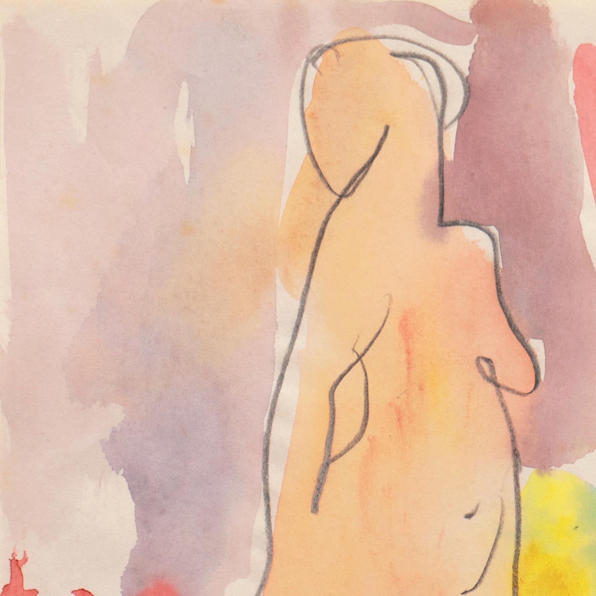Verso gestempelt mit dem Nachlassstempel von Victor Di Gesu (Amerikaner, 1914-1988), geschaffen um 1955.

Victor di Gesu, Gewinner des Prix Othon Friesz, besuchte zunächst das Los Angeles Art Center und die Chouinard Art School, bevor er nach Paris