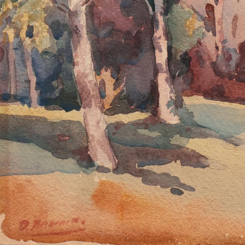 'Early Queenstown', New Zealand Plein Air, Queen Elizabeth II Collection - Art by Douglas Badcock