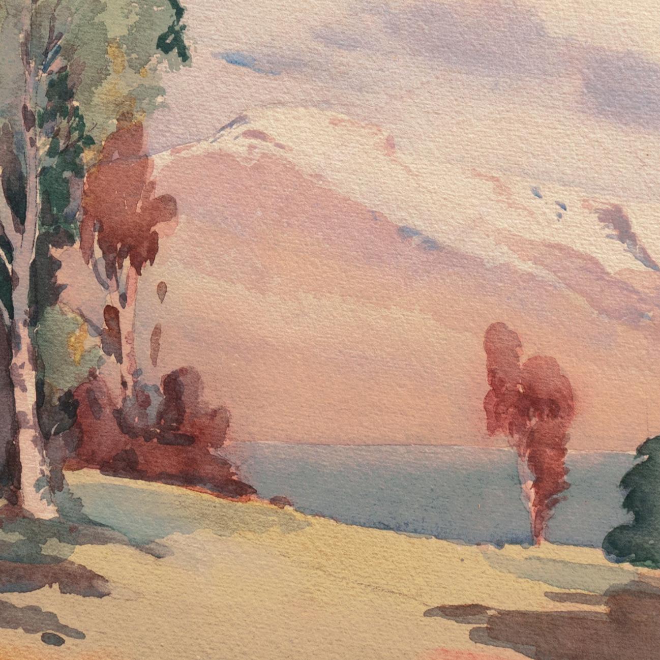 Signed lower left, 'D. Badcock' for Douglas Badcock (New Zealander, 1922-2009) and painted circa 1948.

Preferring to paint en plein-air, Douglas earned a reputation as one of New Zealand's leading landscape painters. Douglas was a two-time Kelliher
