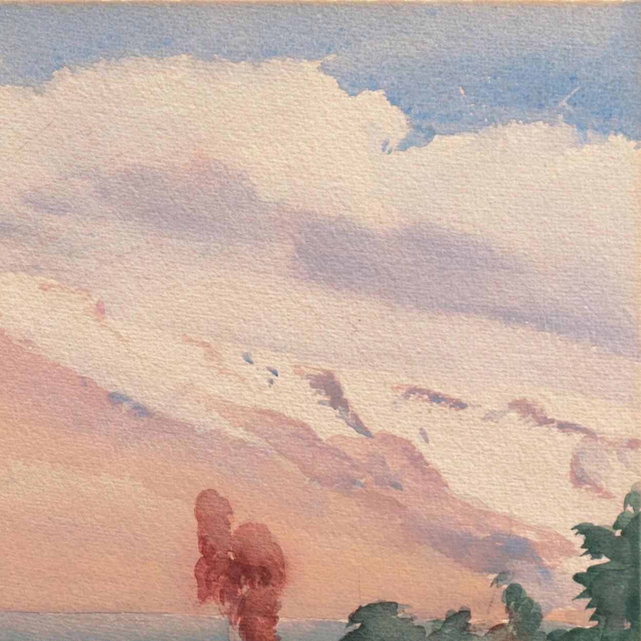 'Early Queenstown', New Zealand Plein Air, Queen Elizabeth II Collection For Sale 1