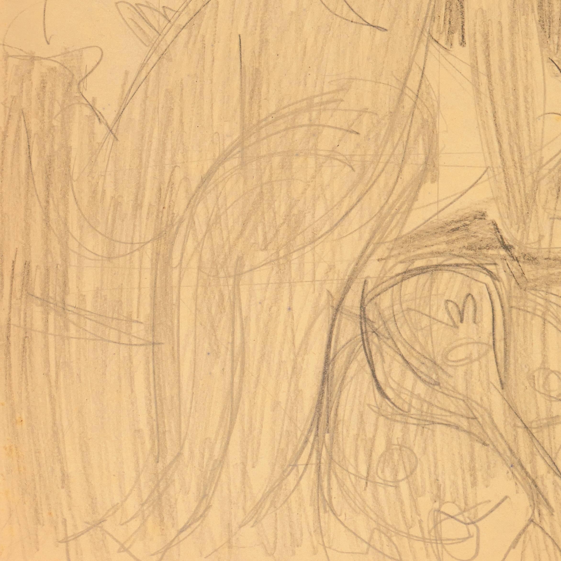 'Seated Nude with Mandolin' Paris, Louvre, Salon d'Automne, Ac. Chaumière, LACMA For Sale 3