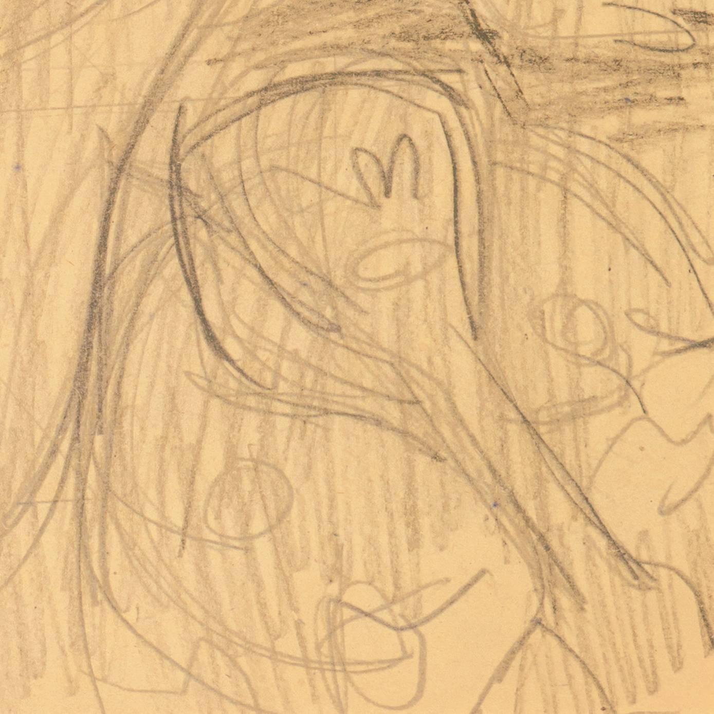 'Seated Nude with Mandolin' Paris, Louvre, Salon d'Automne, Ac. Chaumière, LACMA For Sale 4