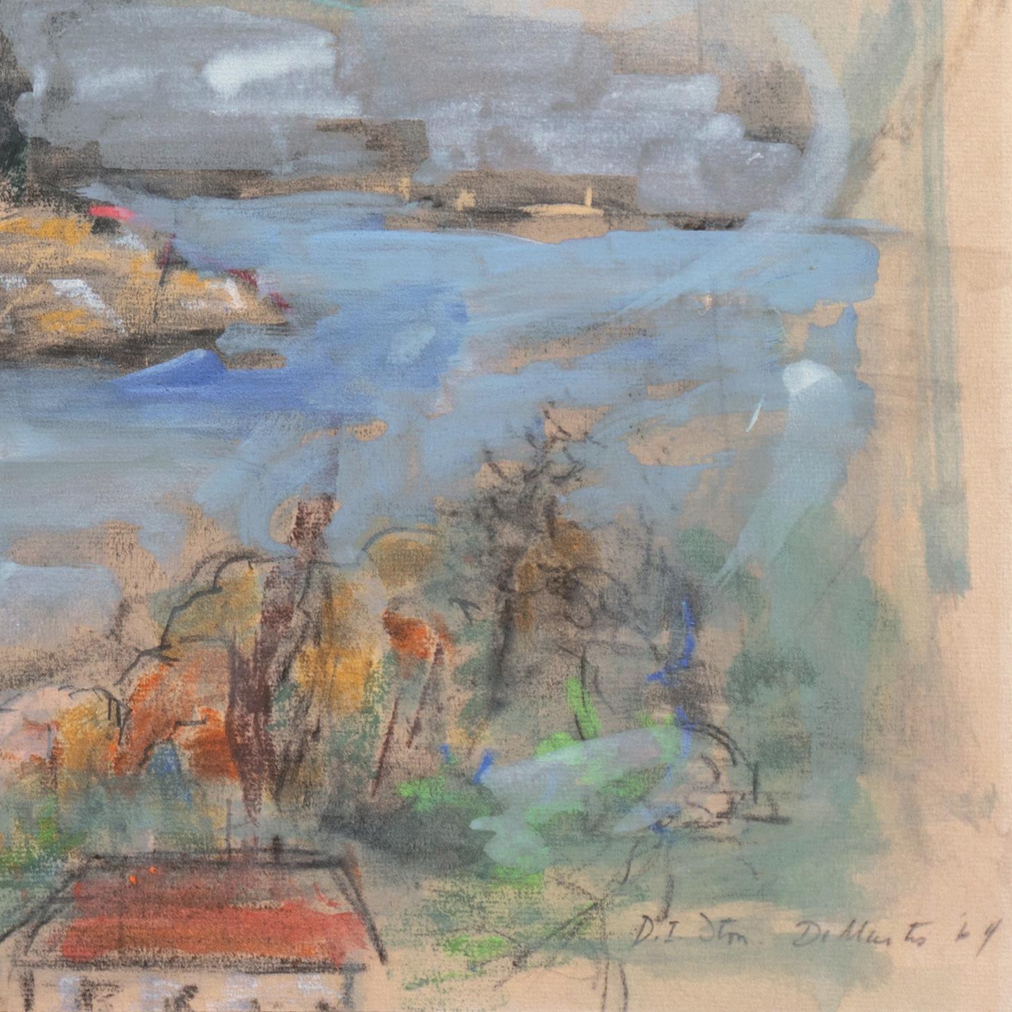 'Expressionist Seascape', Accademia di Belle Arti, New York, ASL, CSFA,  MoMA - Landscape Art Grigio di James Joseph DeMartis