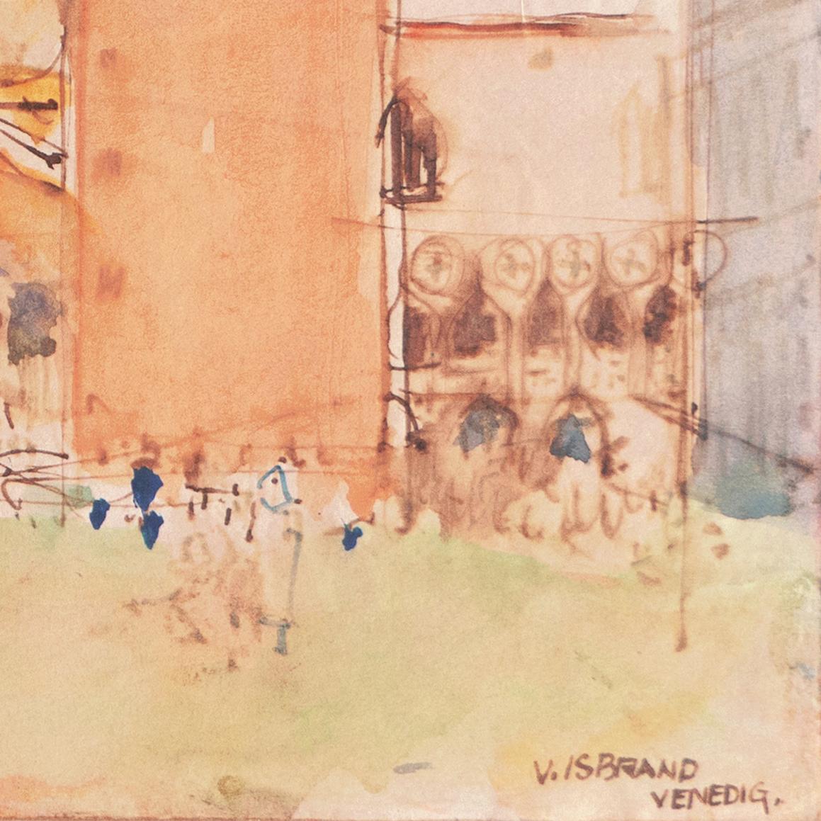 „St. Mark's Square, Venedig“, Paris, Postimpressionistisch, Schloss Charlottenborg (Post-Impressionismus), Art, von Victor Isbrand