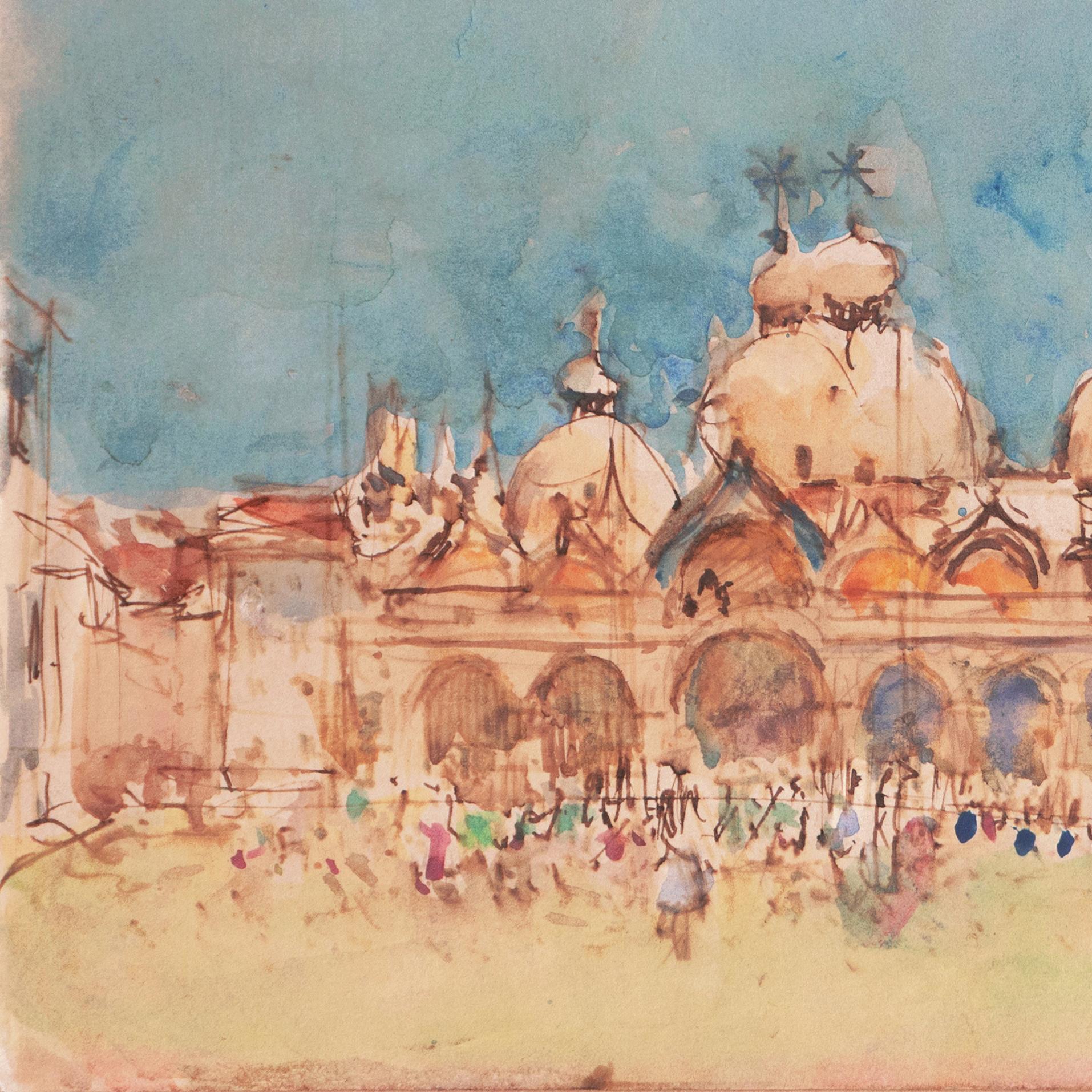 „St. Mark's Square, Venedig“, Paris, Postimpressionistisch, Schloss Charlottenborg im Angebot 1