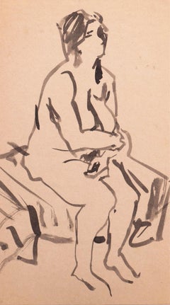 'Seated Nude', Paris, Louvre, Salon d'Automne, Académie Chaumière, SFAA, LACMA