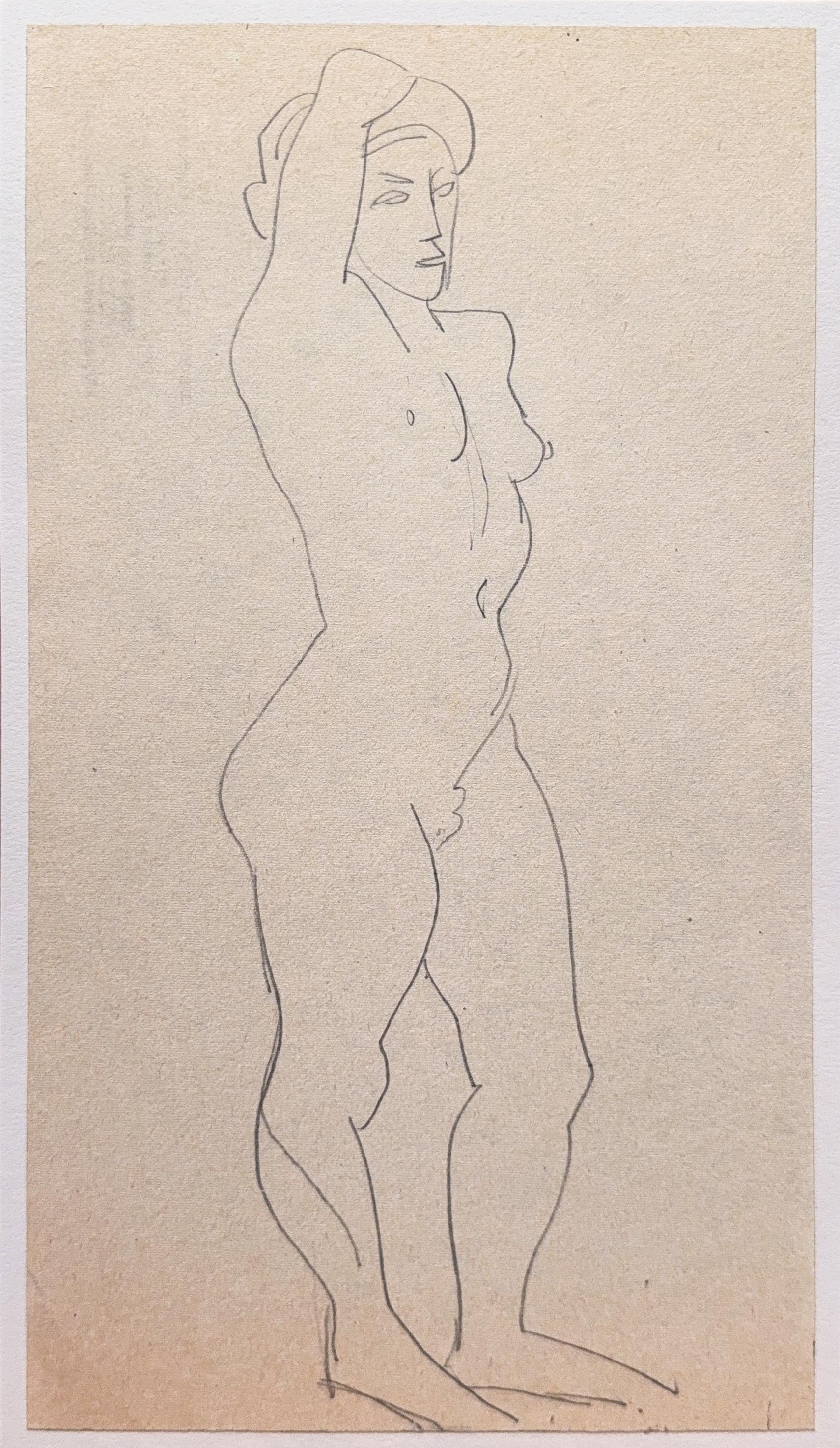 Stamped, verso, with estate stamp for Victor Di Gesu (American, 1914-1988) and created circa 1955.

Winner of the Prix Othon Friesz, Victor di Gesu first attended the Los Angeles Art Center and the Chouinard Art School before moving to Paris where