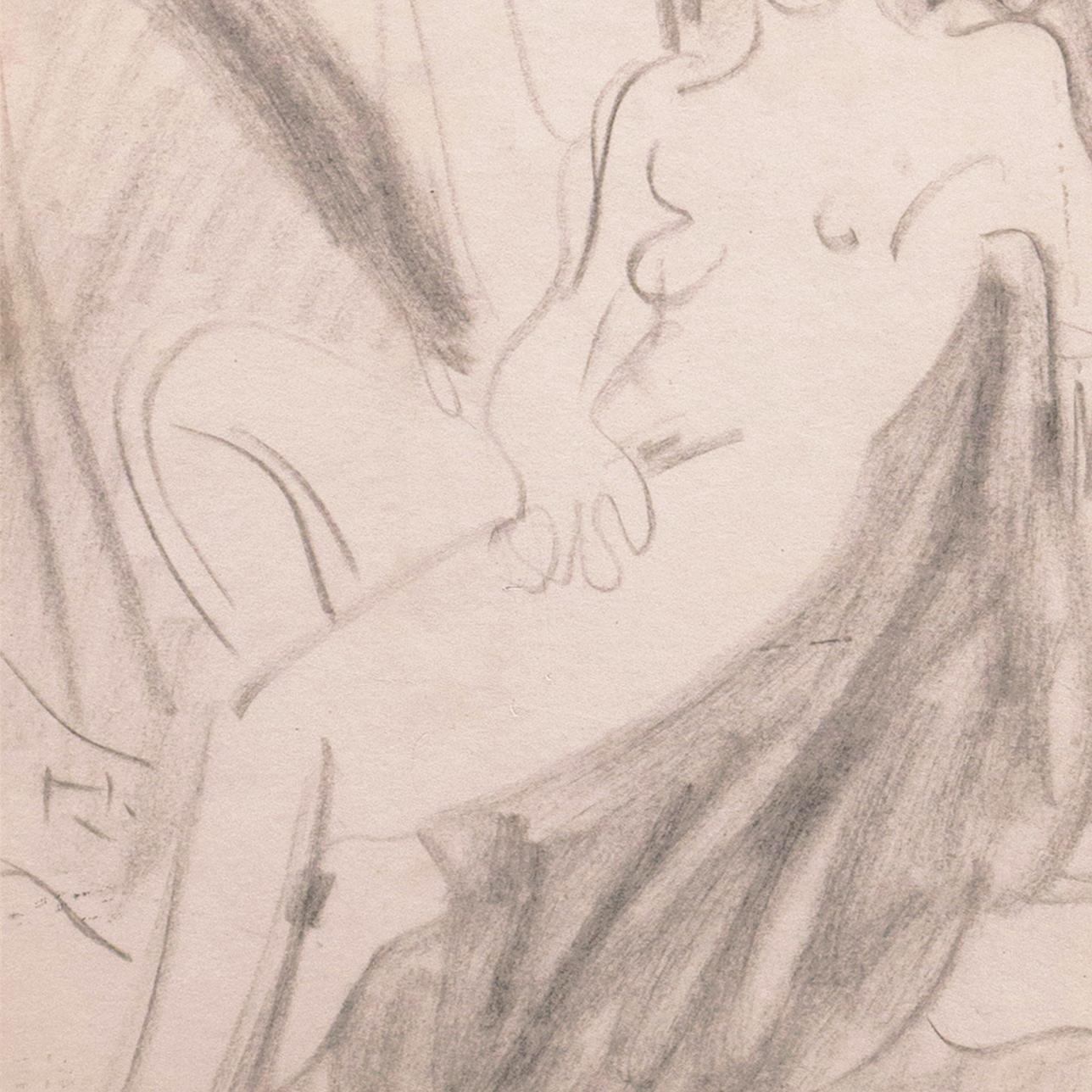 'Seated Nude', Paris, Louvre, Salon d'Automne, Académie Chaumière, SFAA, LACMA For Sale 1