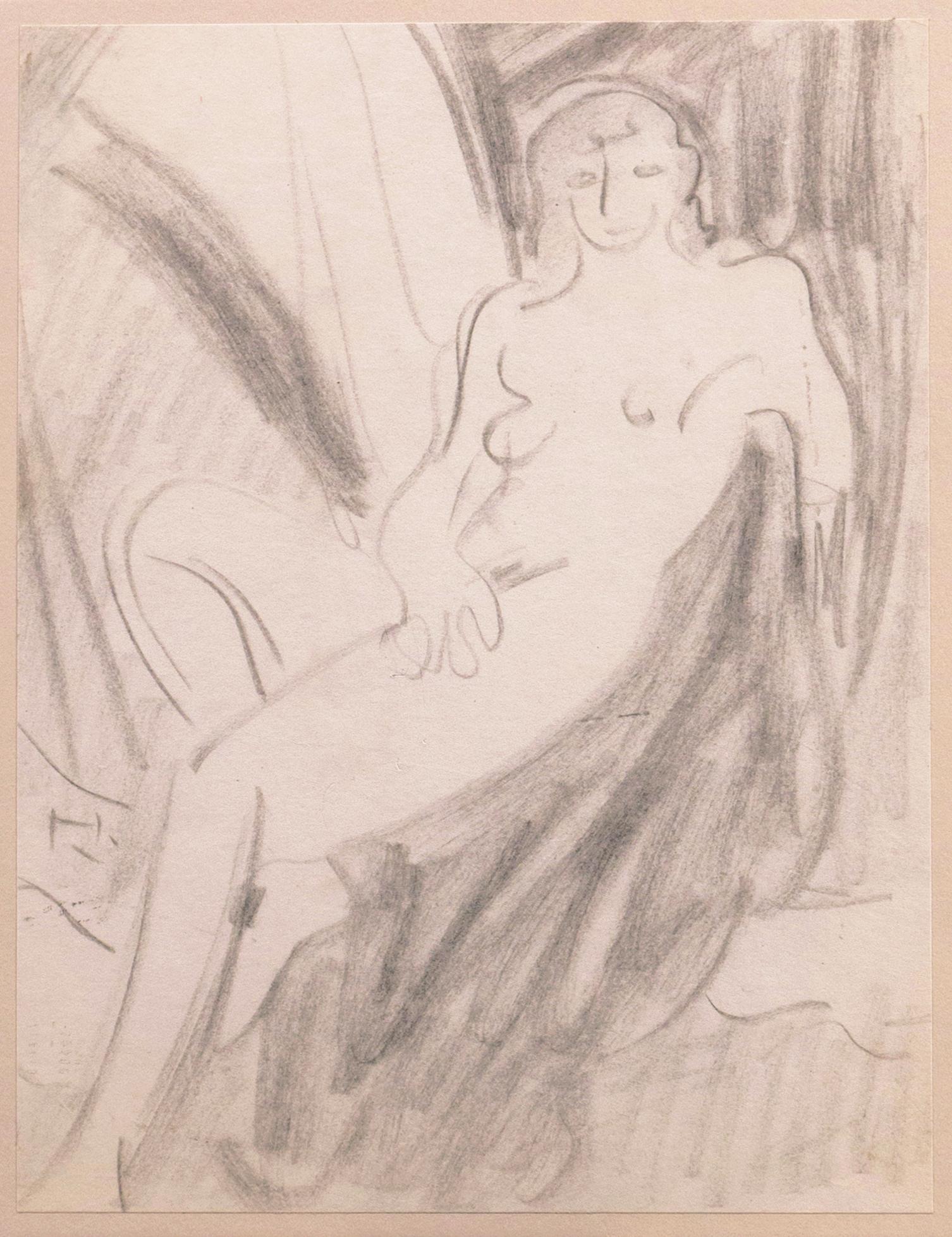'Seated Nude', Paris, Louvre, Salon d'Automne, Académie Chaumière, SFAA, LACMA For Sale 5