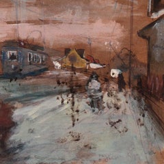 'Train Station, Geneva', Swiss Woman Expressionist Artist, Vienna Secession