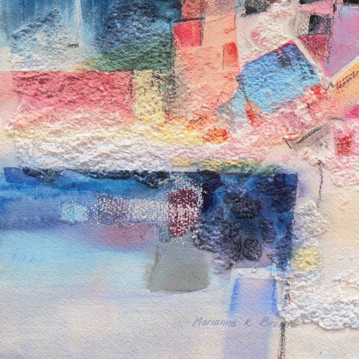 Collage abstracto al atardecer