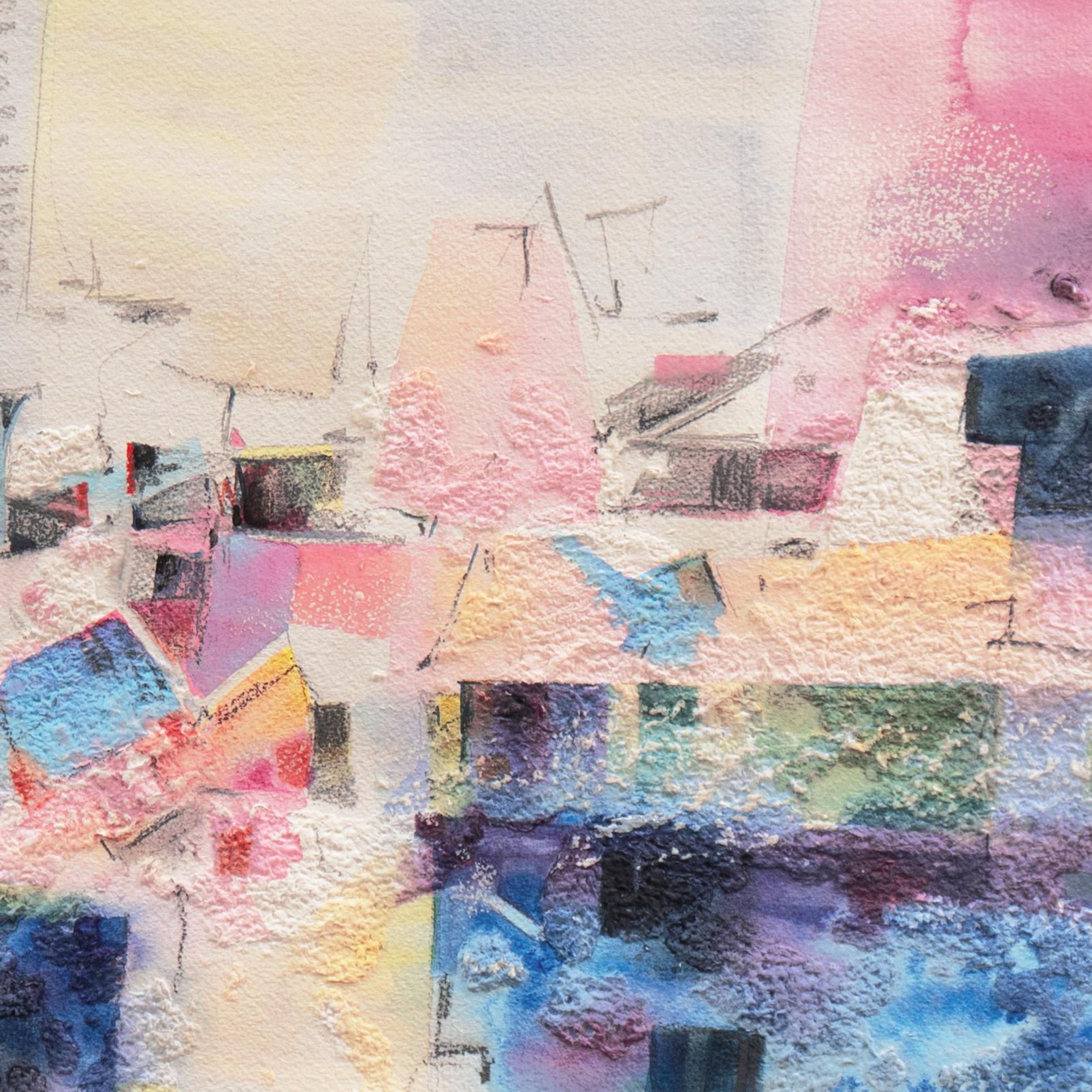 Collage abstracto al atardecer