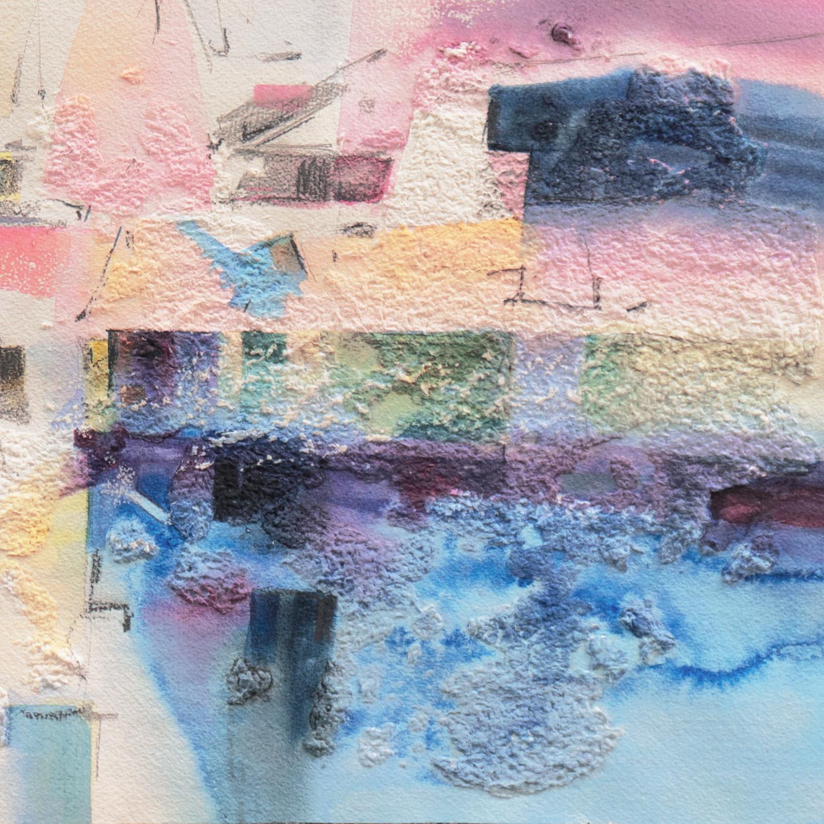 Collage abstracto al atardecer