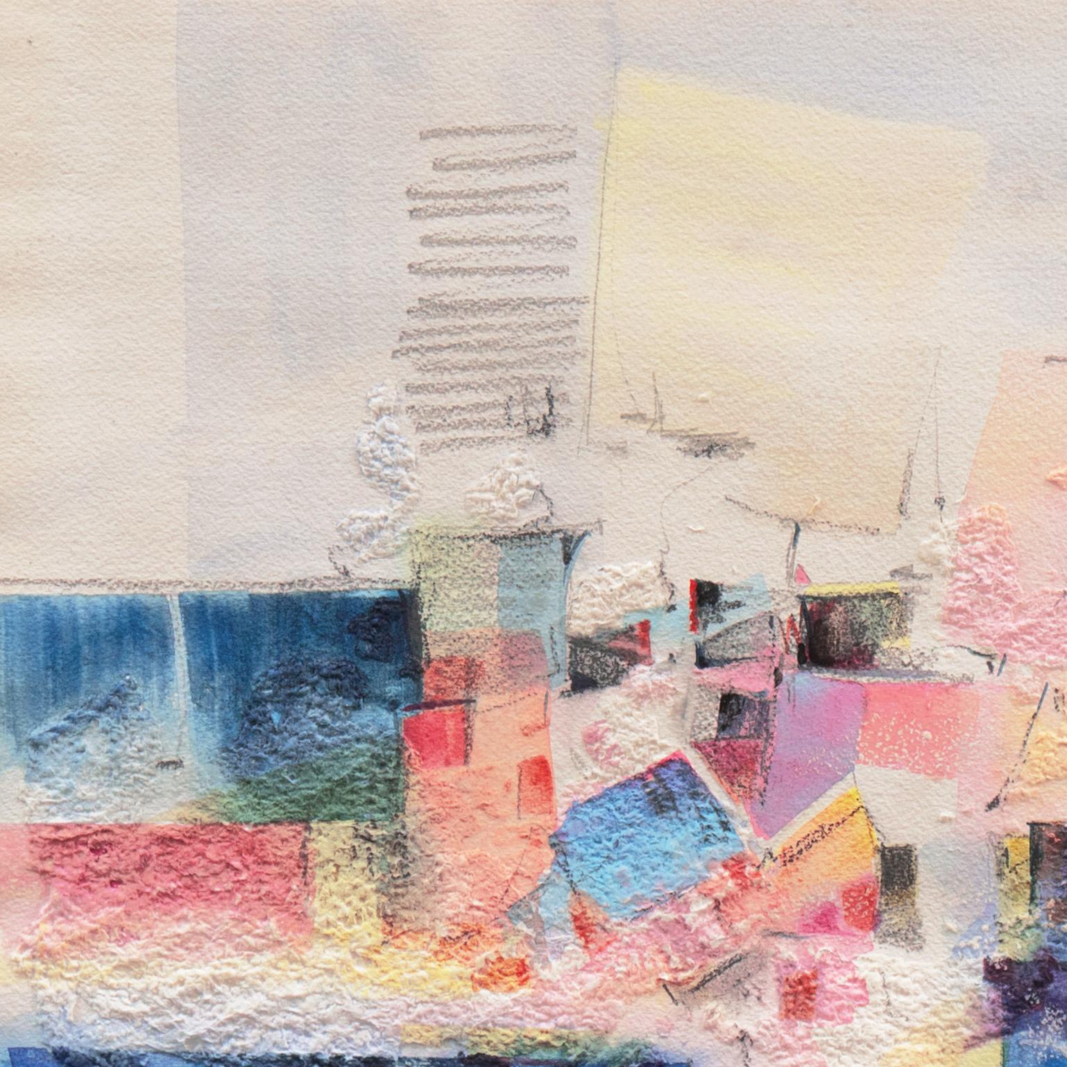 Collage abstracto al atardecer