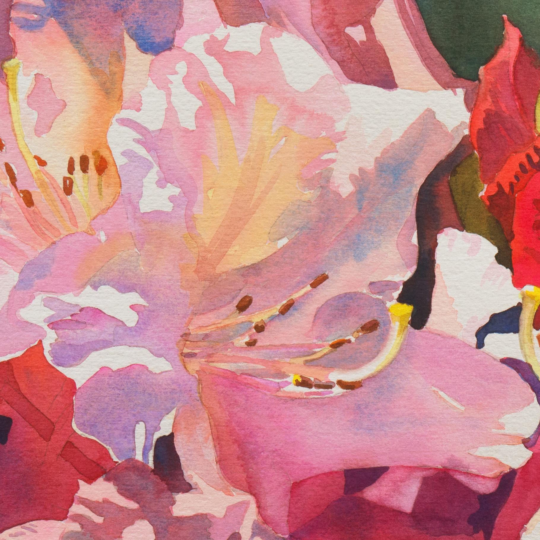 'Sisters Blushing', Rhododendrons, National Watercolor Society For Sale 1