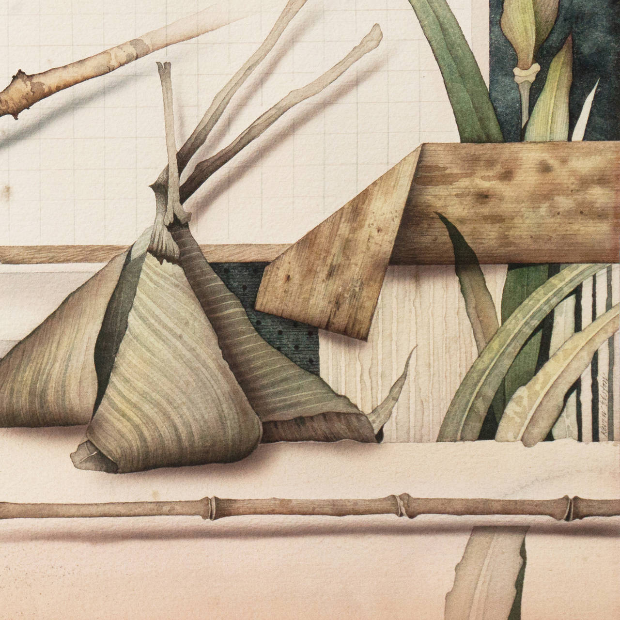 'Still Life with Orchids and Persimmon', California School of Fine Arts For Sale 1