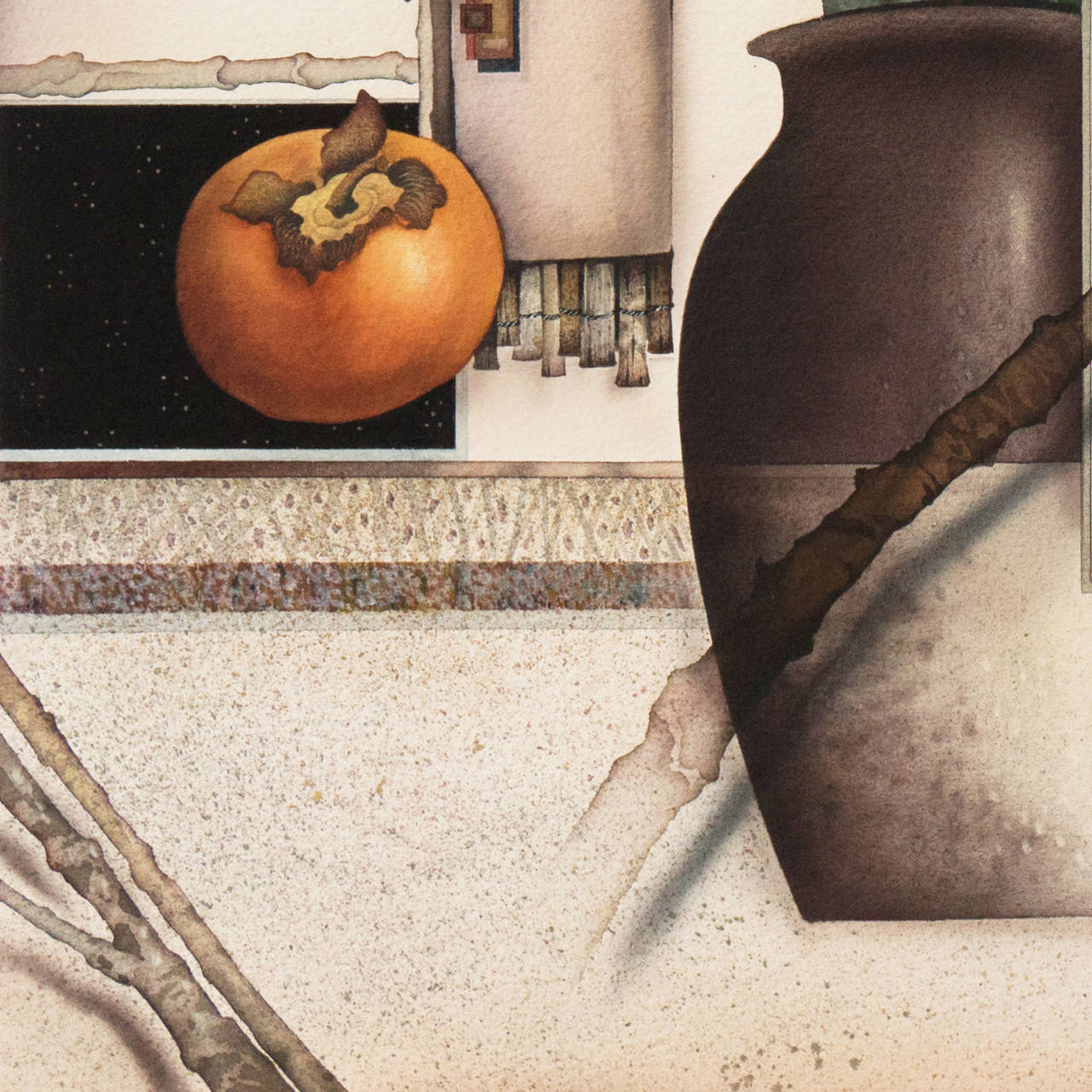 'Still Life with Orchids and Persimmon', California School of Fine Arts For Sale 4
