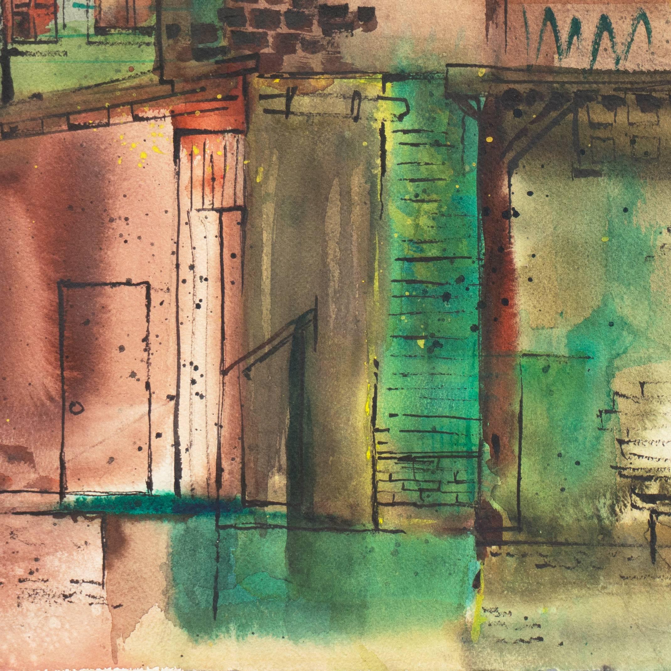 'Corporation Yard', Artista donna, Santa Cruz Art League, Crocker Art Museum in vendita 1