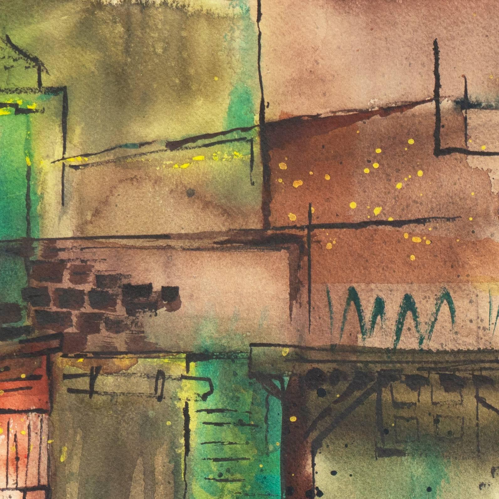 'Corporation Yard', Artista donna, Santa Cruz Art League, Crocker Art Museum in vendita 2