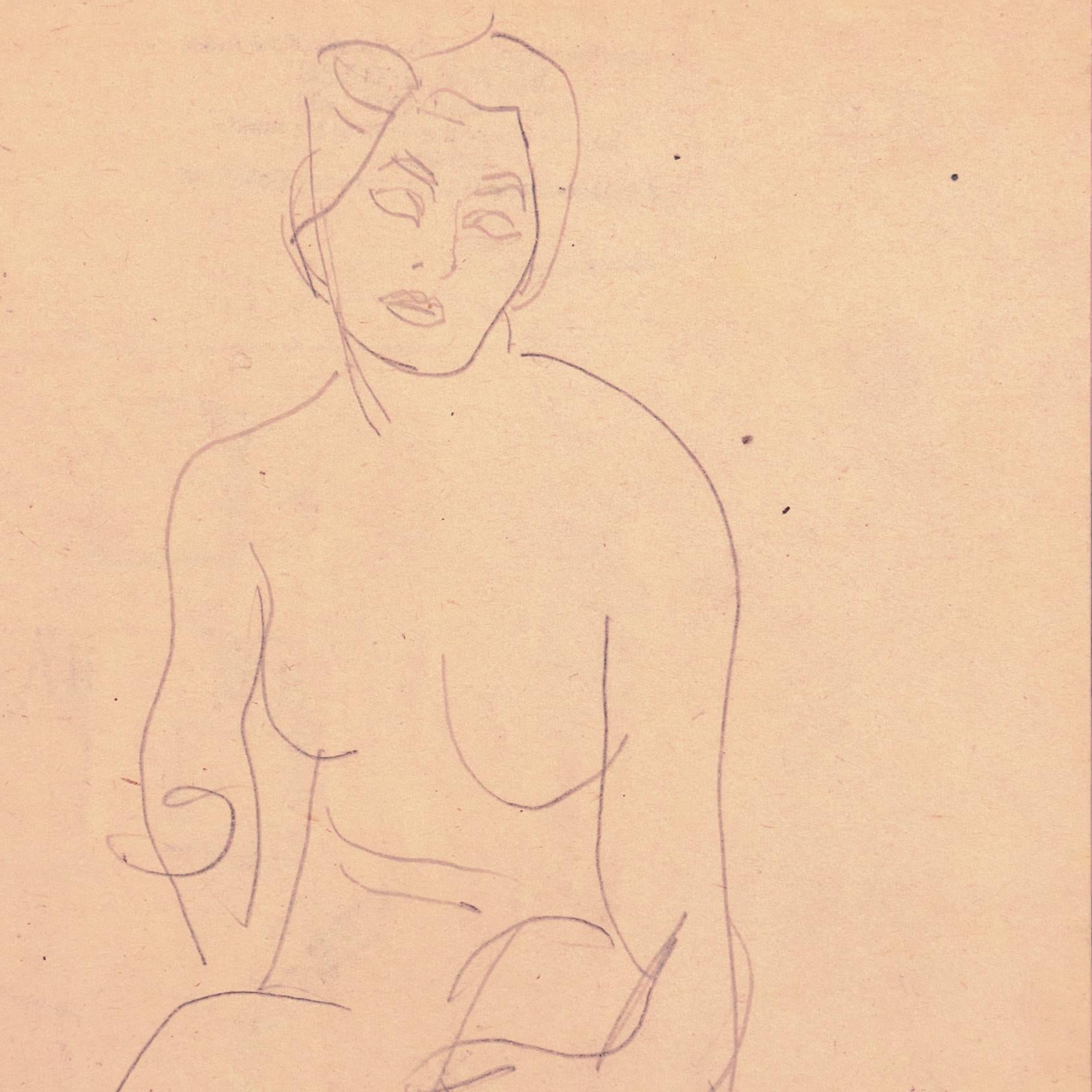 Desnudo sentado