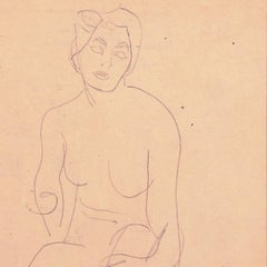 'Seated Nude', Paris, Louvre, Académies Chaumière et Etrangères, LACMA, SFAA