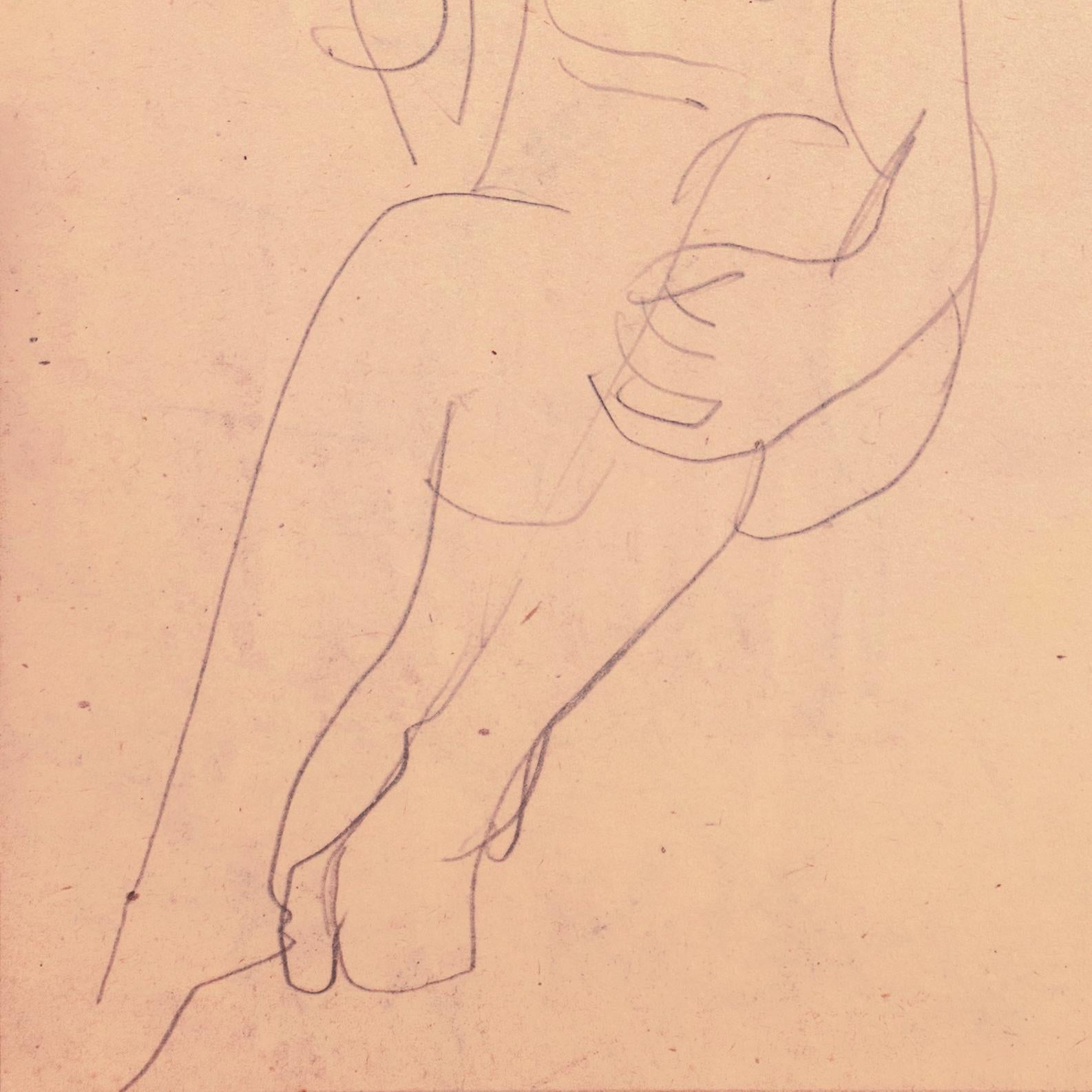 Estampada, en el reverso, con el sello de propiedad de Victor Di Gesu (estadounidense, 1914-1988) y creada hacia 1955.

Ganador del Premio Othon Friesz, Victor di Gesu asistió primero al Centro de Arte de Los Ángeles y a la Escuela de Arte Chouinard