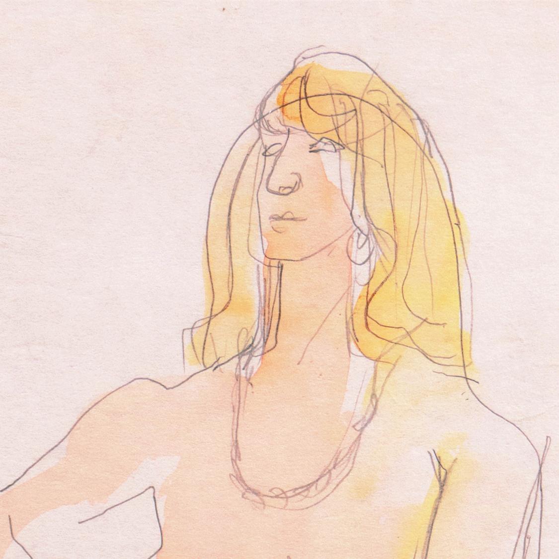 'Seated Nude', Musee d'Art Moderne, Paris, SFAA, LACMA, California Woman Artist For Sale 1