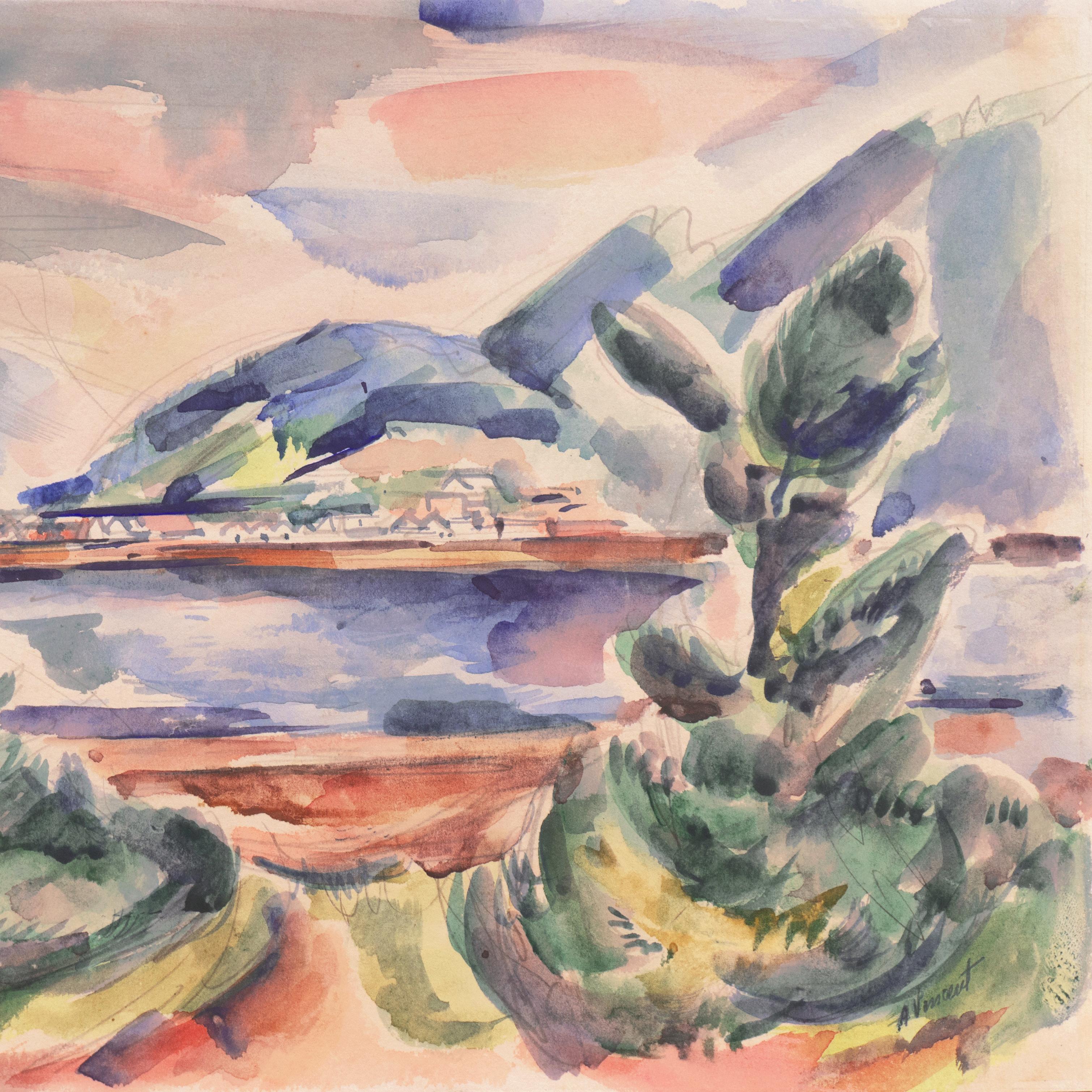 « Oregon Coast », Art Institute of Chicago, AIC, Works Project Association, WPA en vente 4