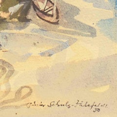 „The Harbor at Low Tide“, deutsche modernistische Meereslandschaft