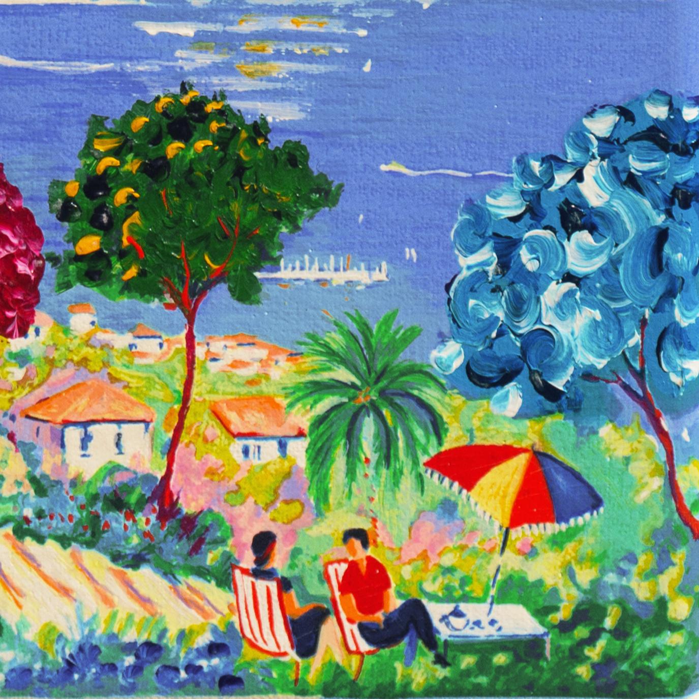 'The Garden, Mandelieu-la-Napoule', Academy of Fine Arts of Rouen, Benezit, Oil For Sale 1